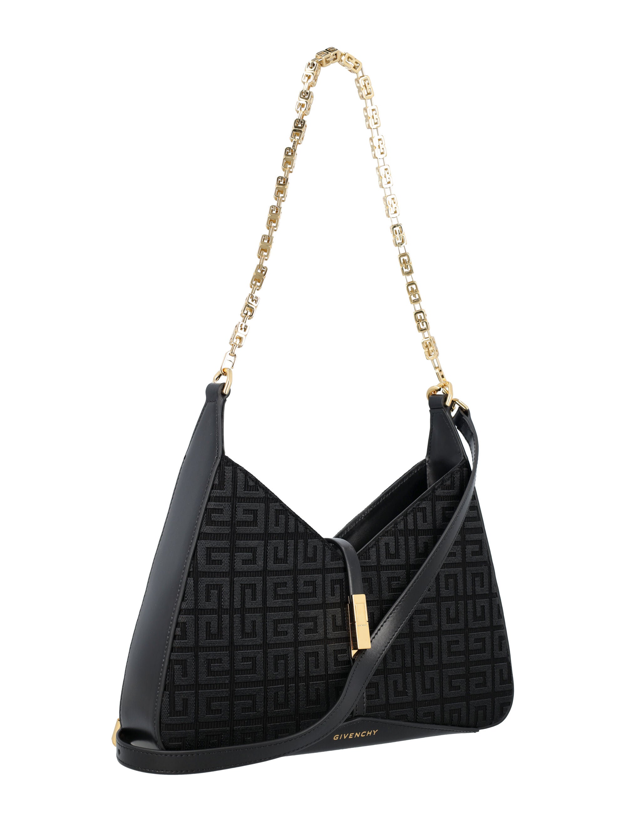Shop Givenchy Black Cut-out Zipped Small Handbag For Women