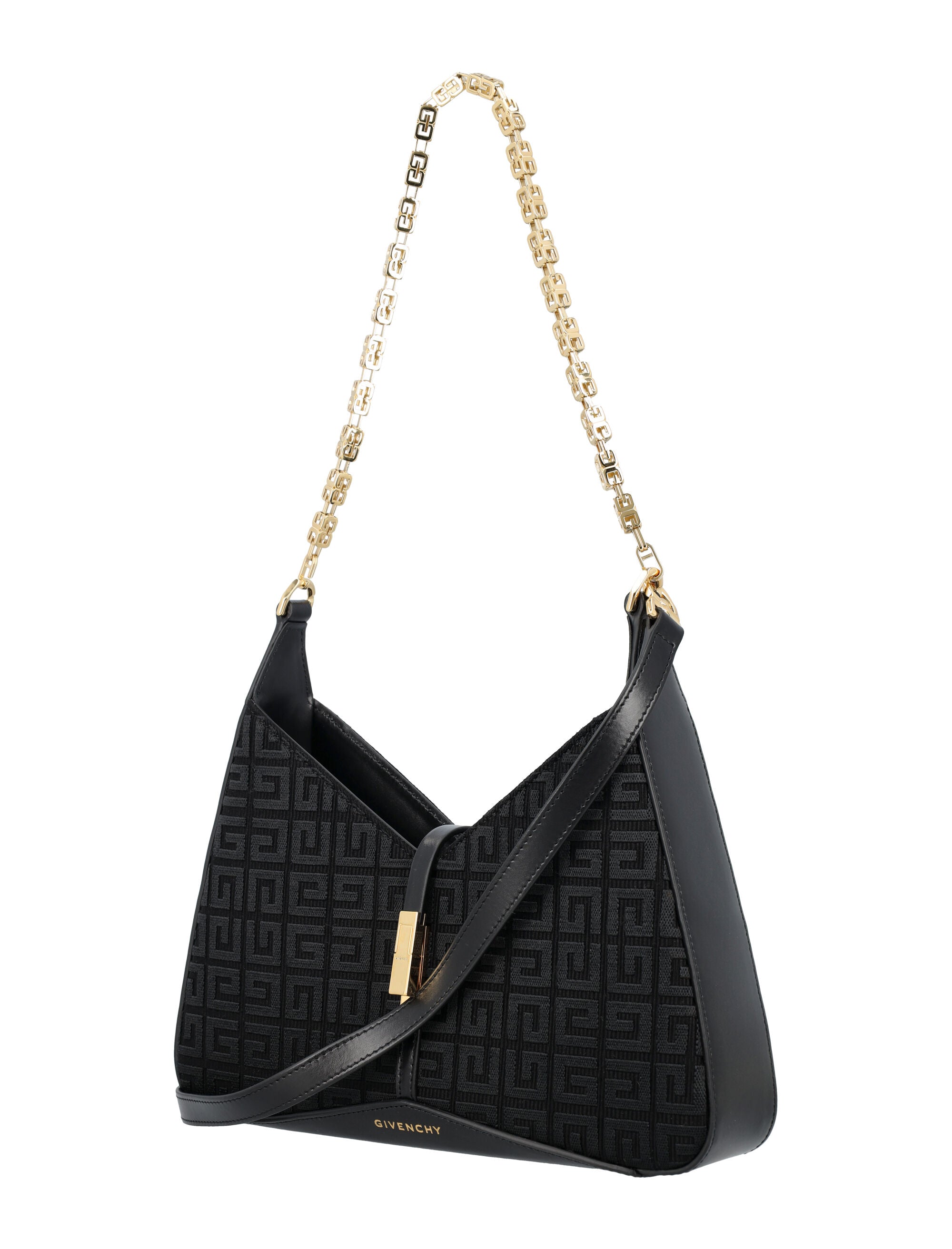 Shop Givenchy Black Cut-out Zipped Small Handbag For Women