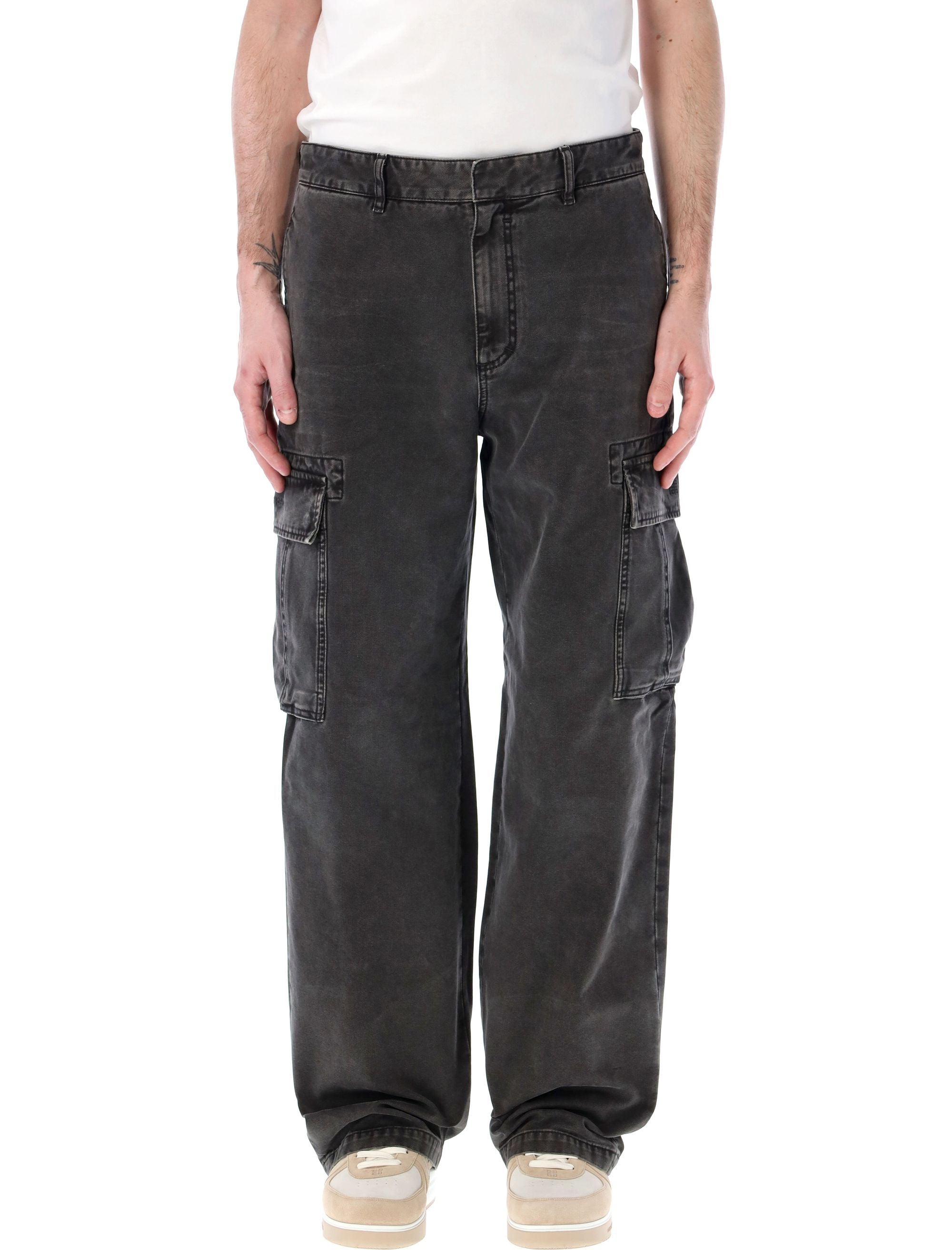 Shop Givenchy Low-rise Black Cargo Pants For Men