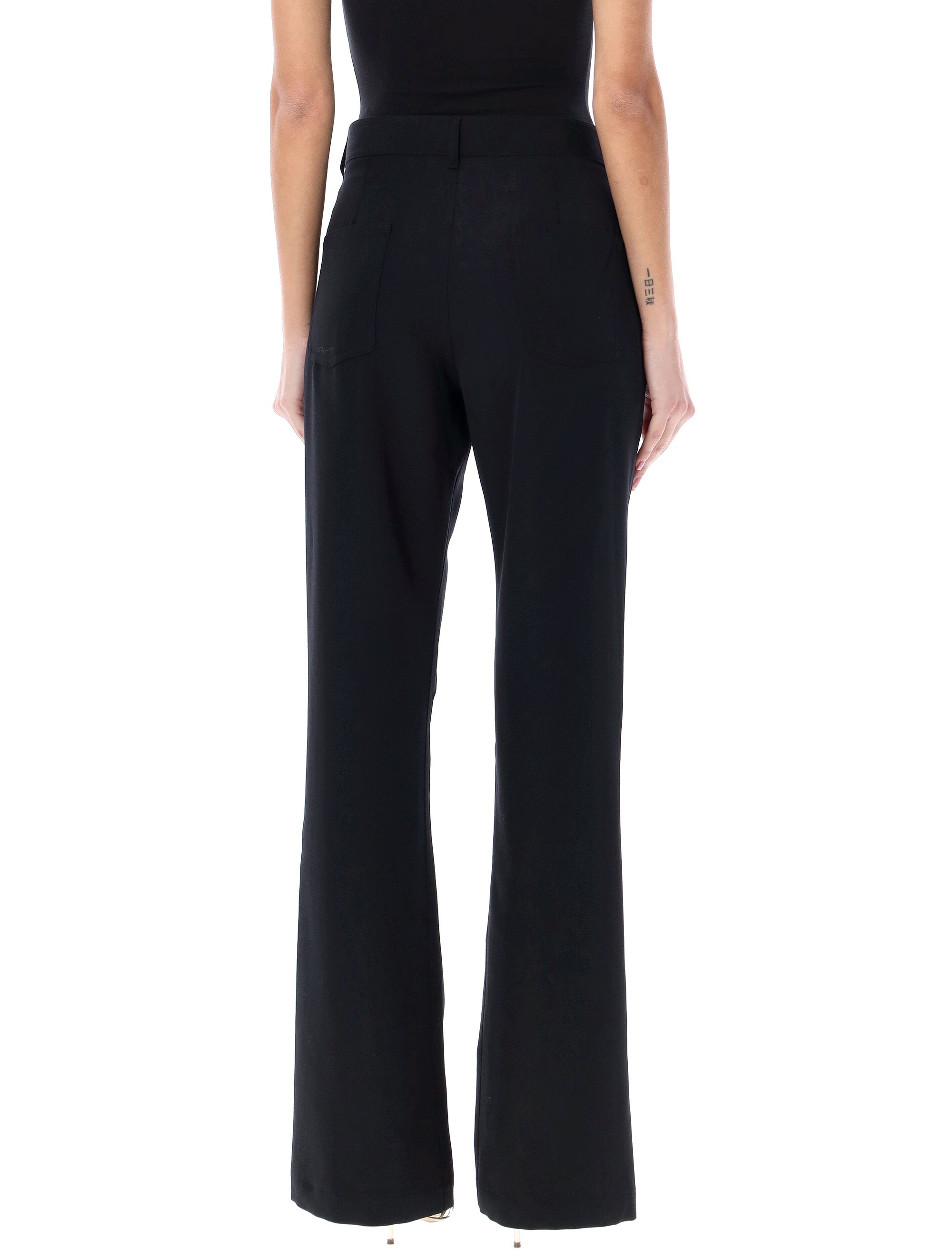 Shop Balmain Luxurious Black Bootcut Pants For The Modern Woman