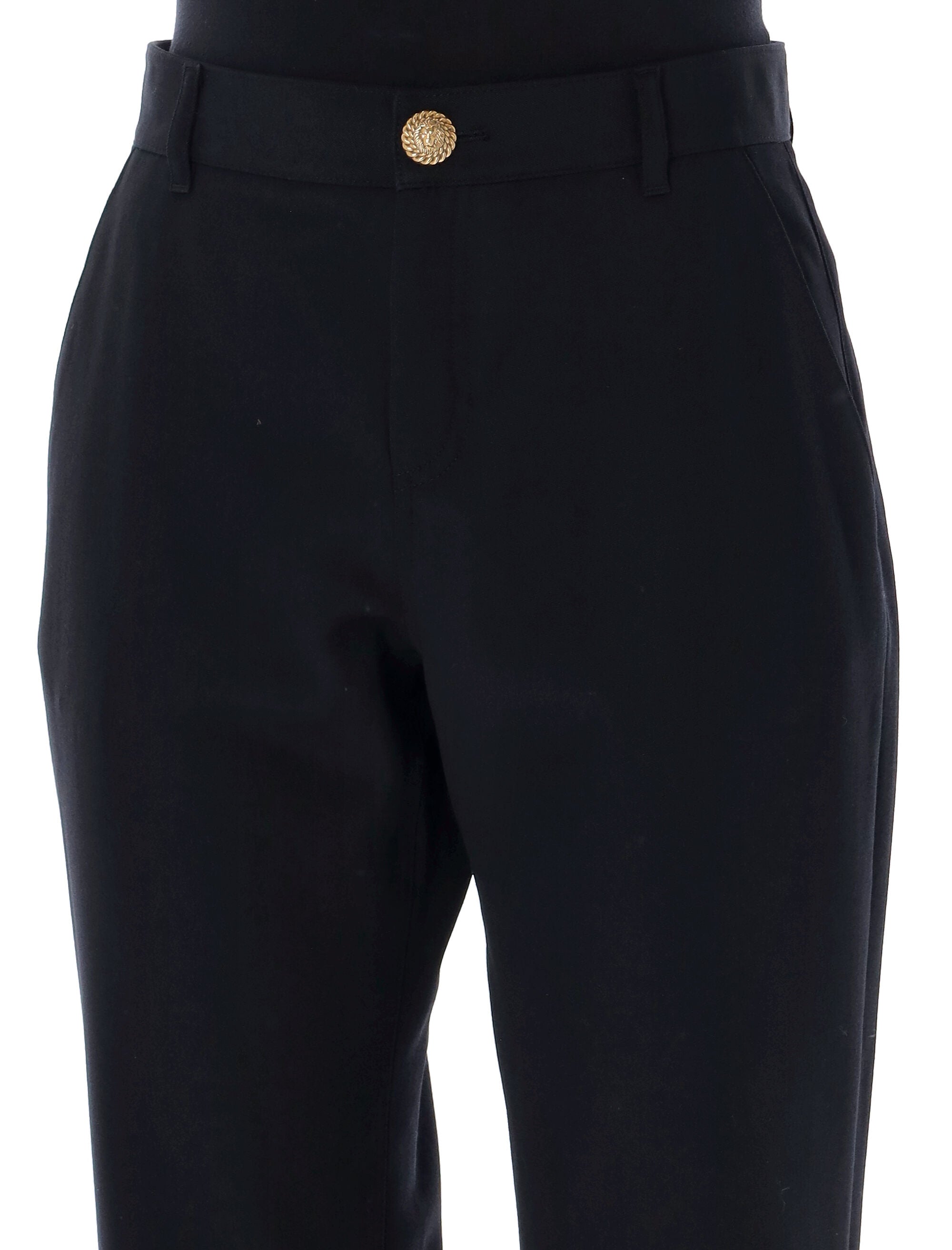 Shop Balmain Luxurious Black Bootcut Pants For The Modern Woman