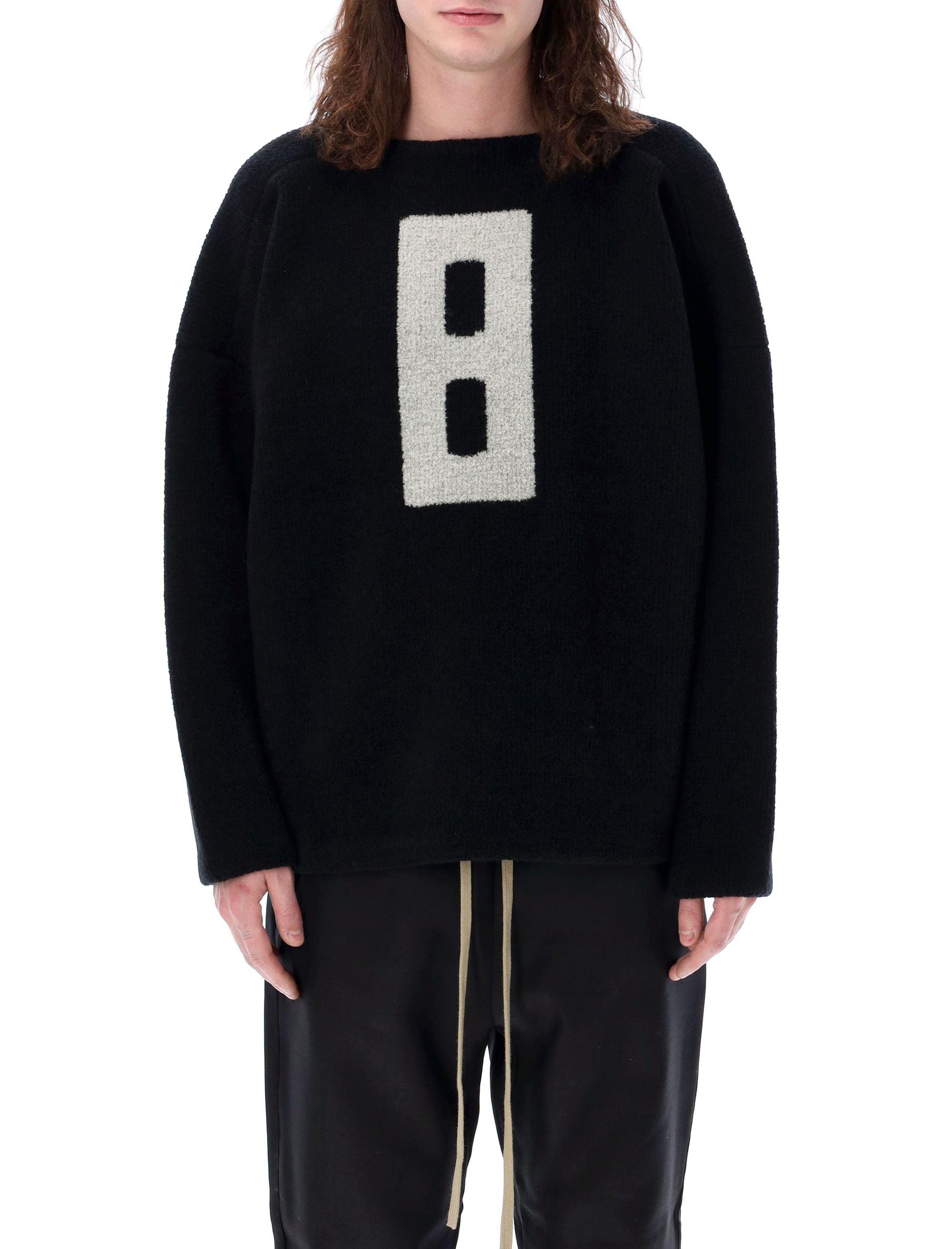 Shop Fear Of God Boucle Loop Straight Neck Sweater For Men In Black