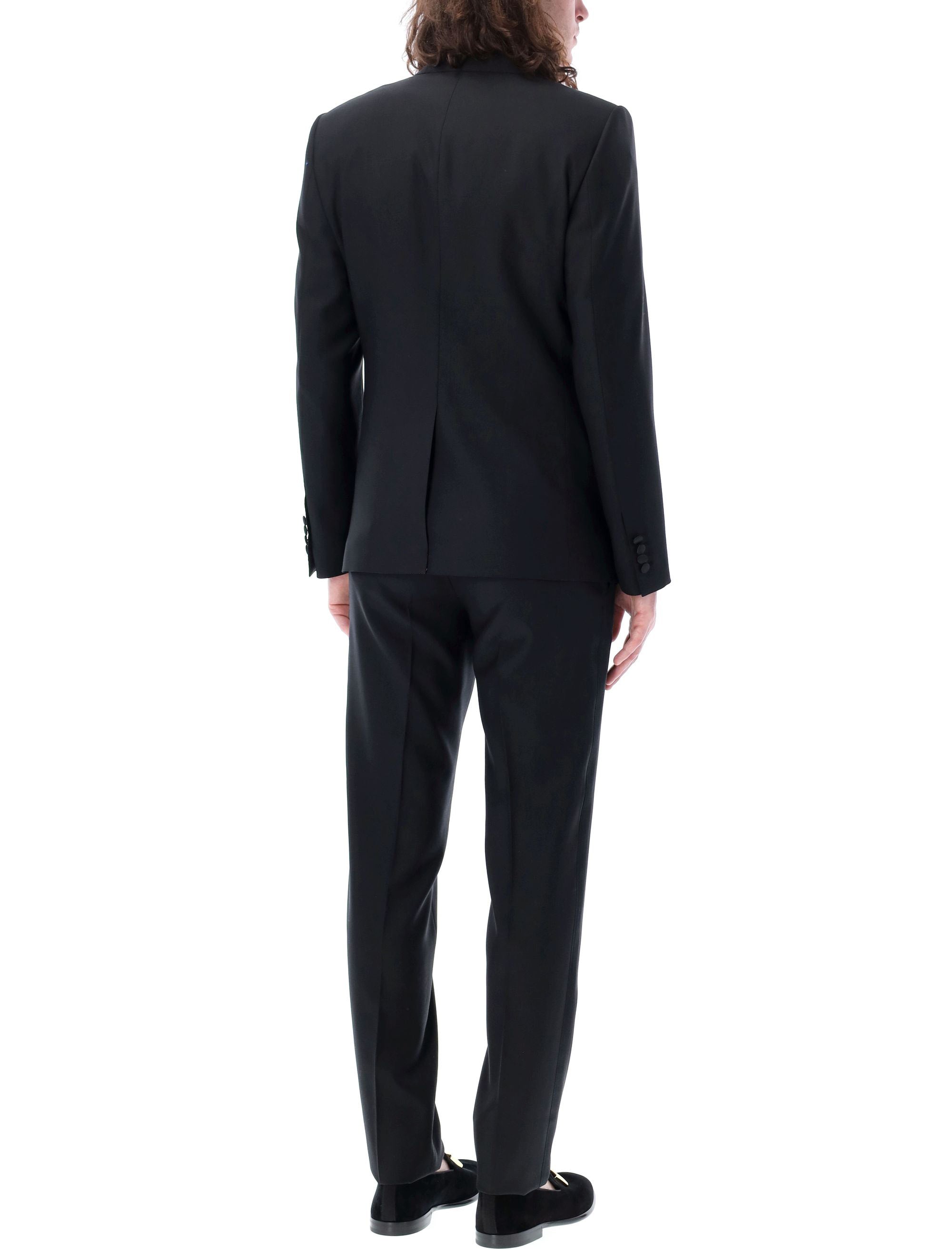 Shop Dolce & Gabbana Tailored Three-piece Tuxedo Suit For Men In Black