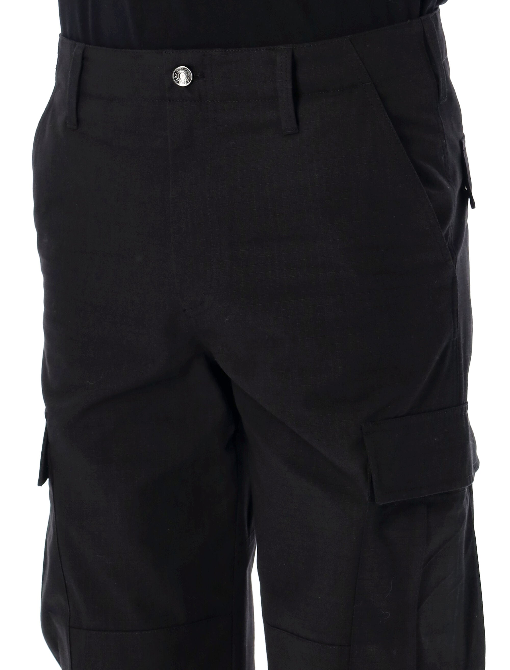 Shop Dolce & Gabbana Men's Black Cotton Cargo Pants For Ss24 Season