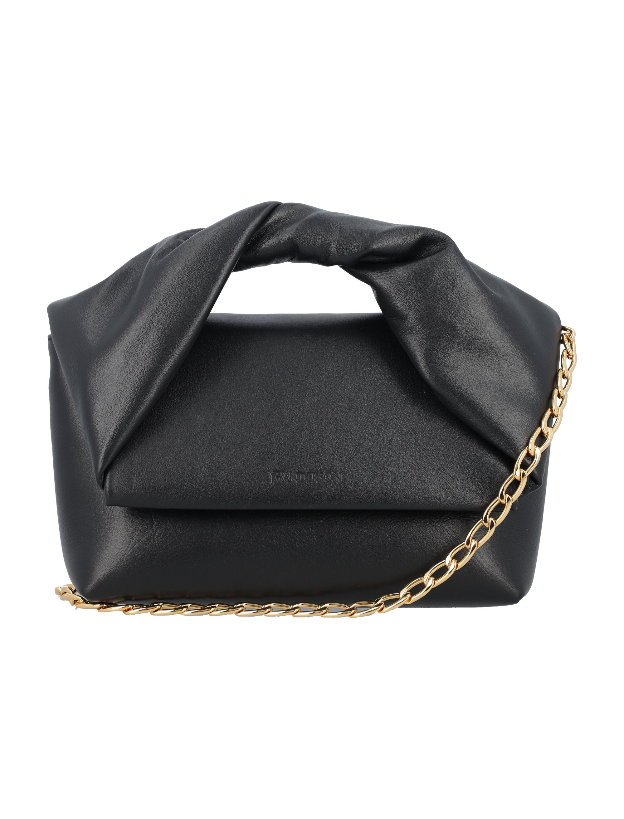 Shop Jw Anderson Smooth Leather Medium Twister Handbag For Women In Black