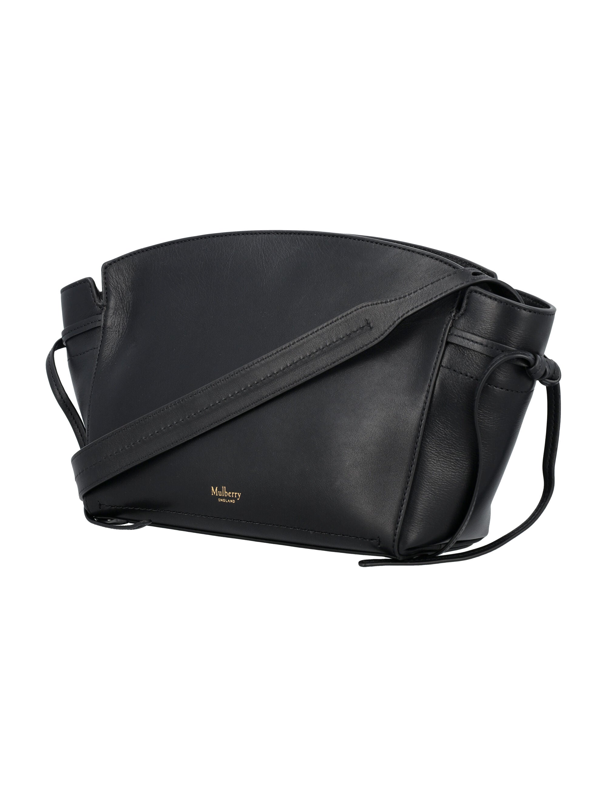 Shop Mulberry Refined Leather Clovelly Crossbody Handbag For Women In Black