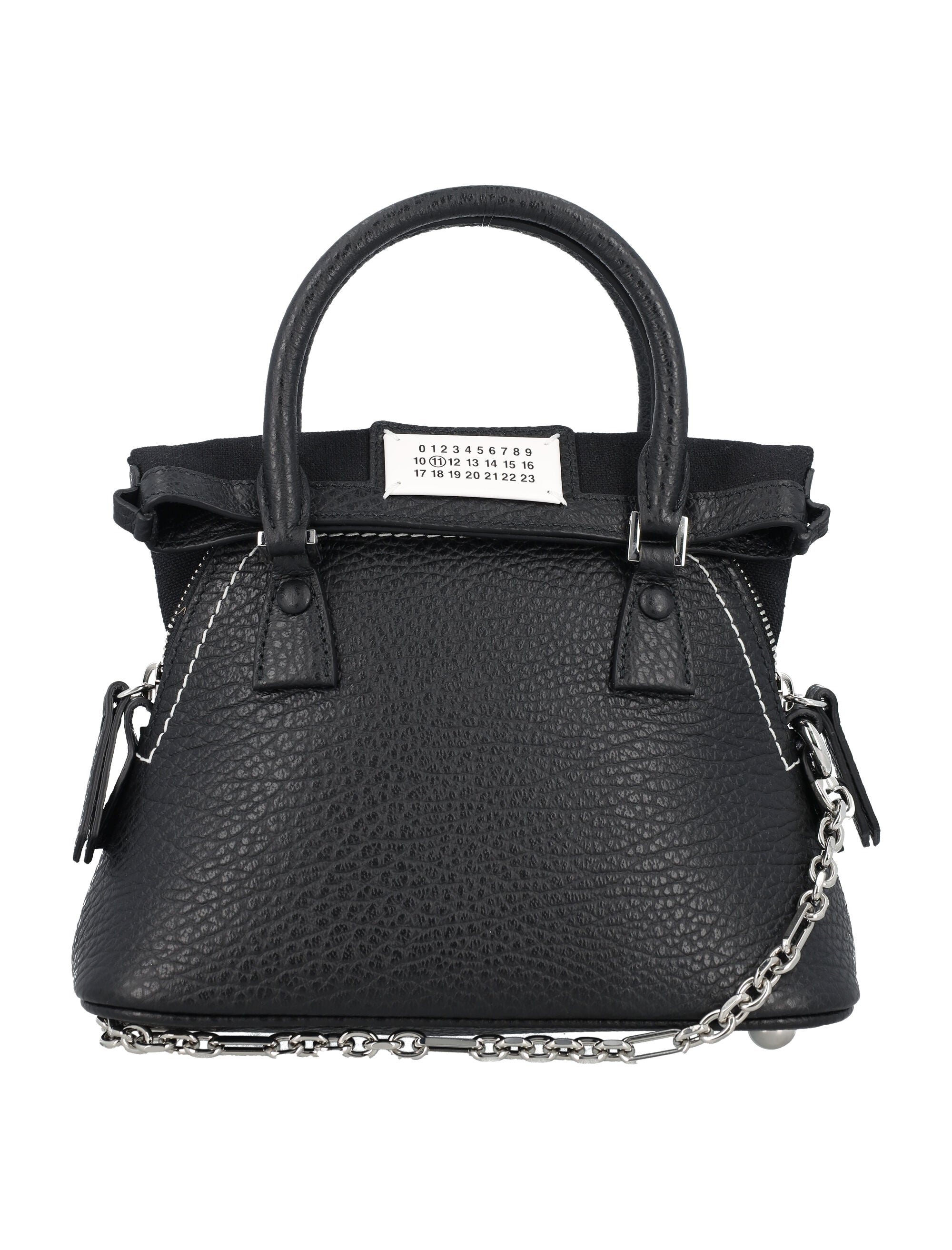 Maison Margiela Black Leather Micro 5ac Handbag