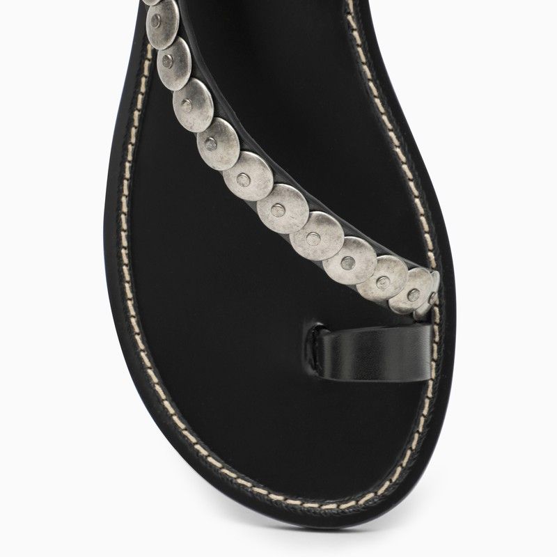 Shop Isabel Marant Studded Leather Sandal For Women In Black