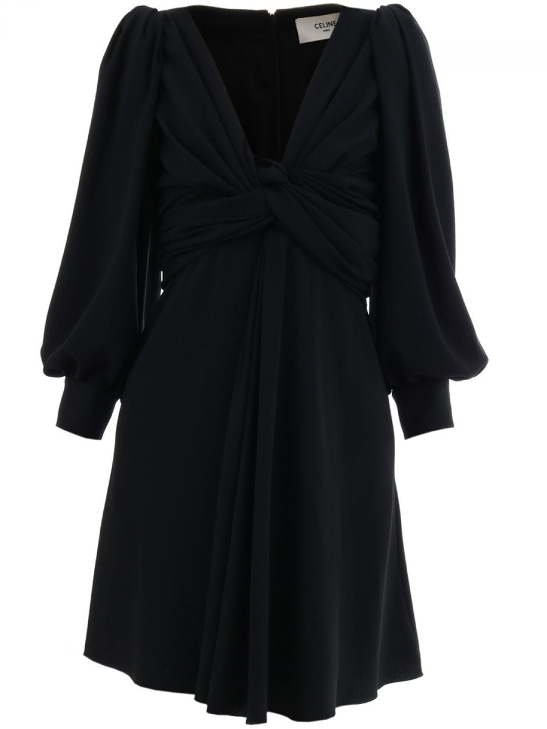 Celine Black V-neck Wrap Dress For Women