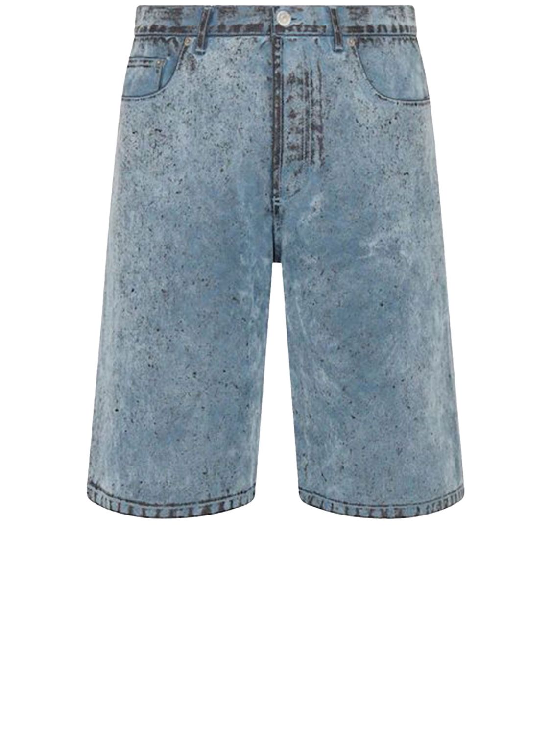 Dior Blue Cotton Denim Bermuda Shorts From  By Erl Collection For Men