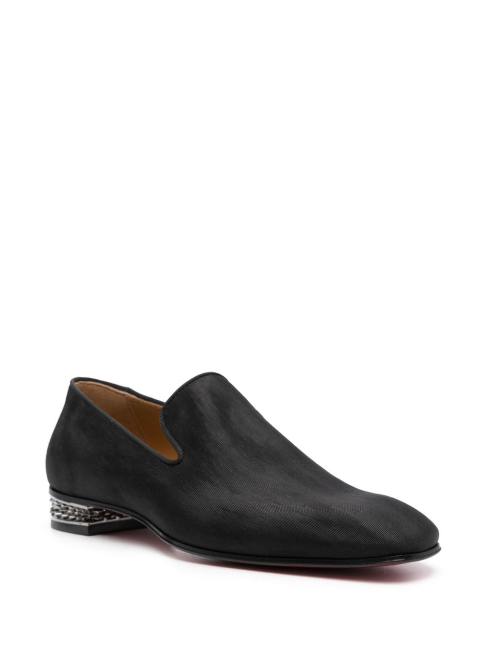 Shop Christian Louboutin Dandy Rock Black Leather Loafers For Men From Fw23 Collection