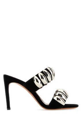 Alaïa Noir Flat Sandals For Women In Black