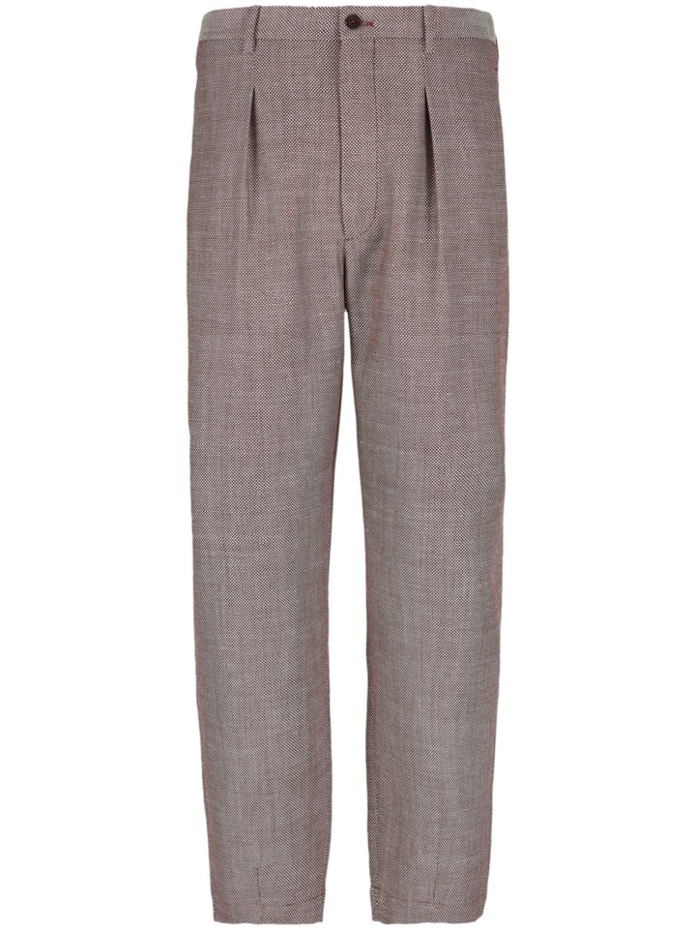 Shop Giorgio Armani Luxury Textured Pants For Men – Brown
