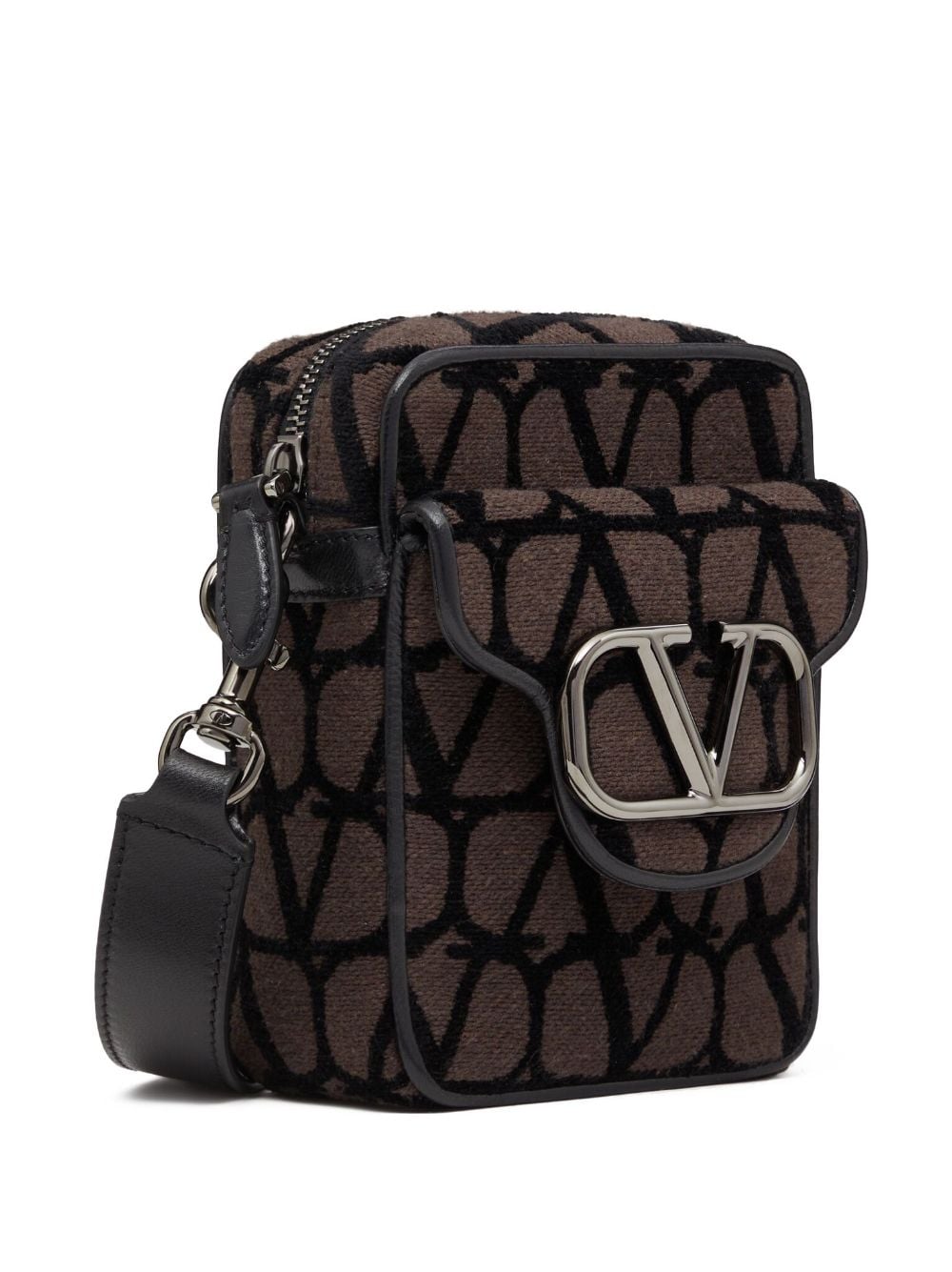 Shop Valentino Locò Mini Crossbody Handbag For Men In Brown
