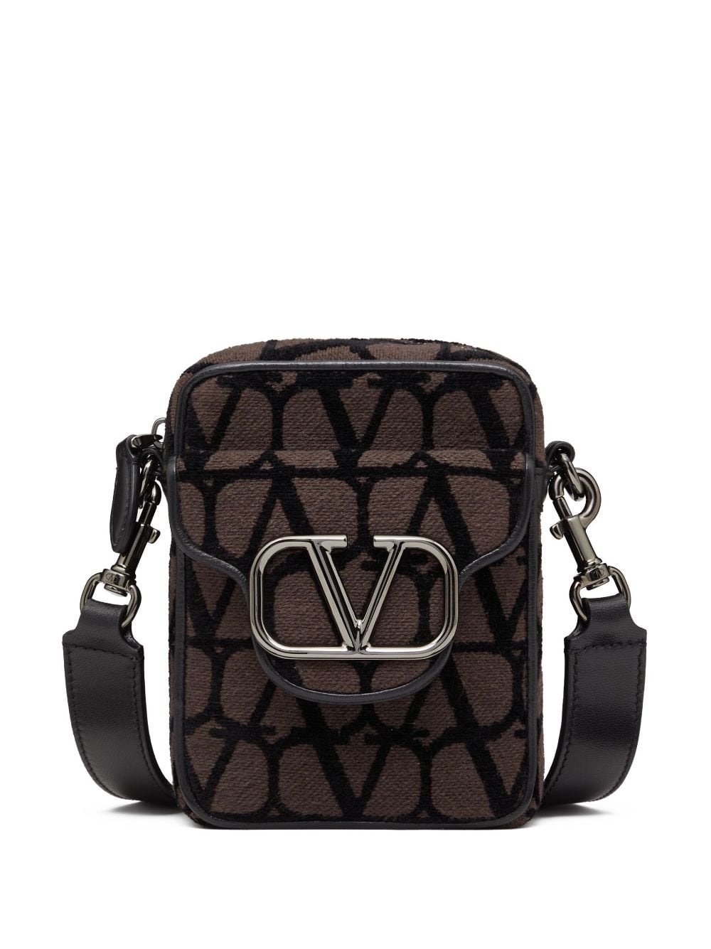 Shop Valentino Locò Mini Crossbody Handbag For Men In Brown