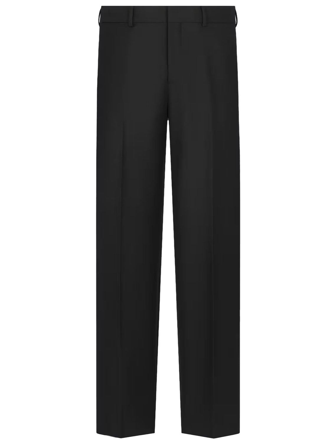 Dior Men's Black Twill Trousers With V-shaped Detail And Regular Fit