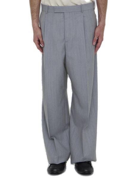 Dior Mohair Wool Trousers In Gray