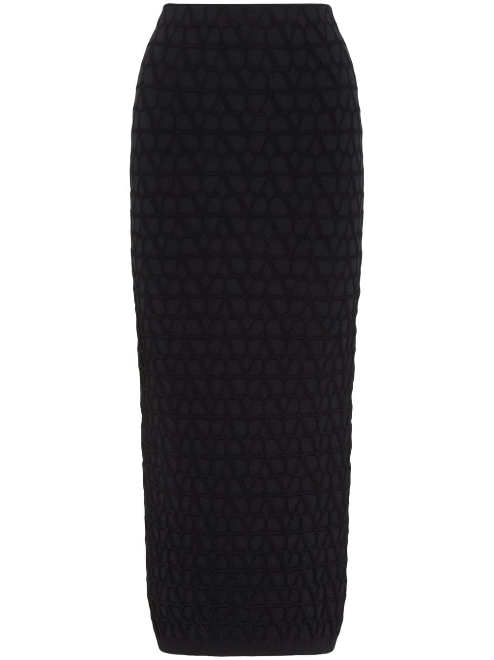 Valentino Black Toile Iconographe Midi Skirt For Women