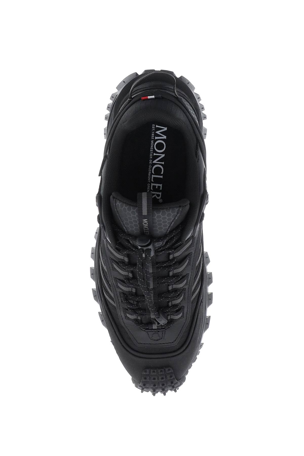 Shop Moncler Black Waterproof Trail Sneakers For Women