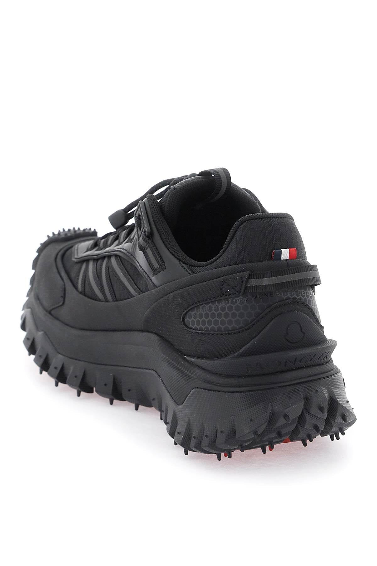 Shop Moncler Black Waterproof Trail Sneakers For Women