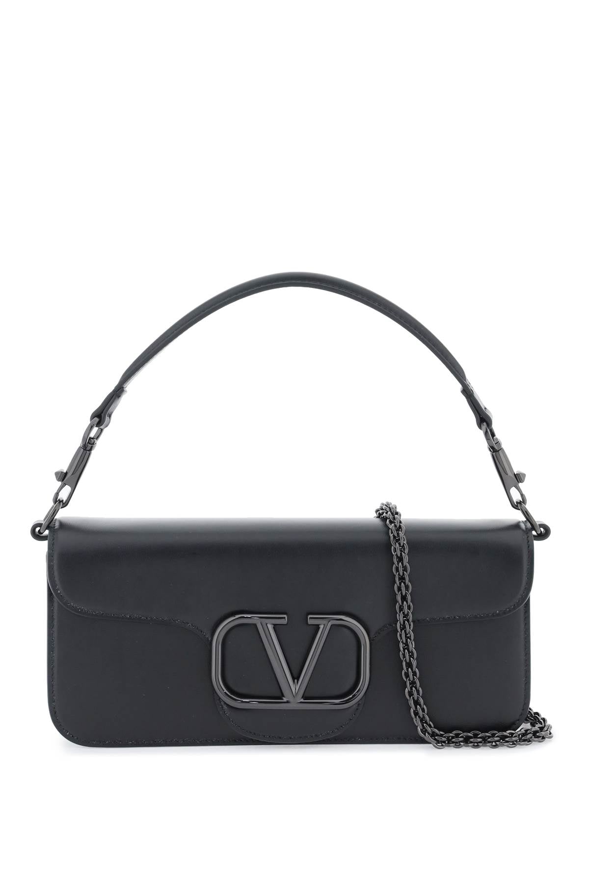 Shop Valentino Locò Smooth Leather Handbag By  Garavani In Black