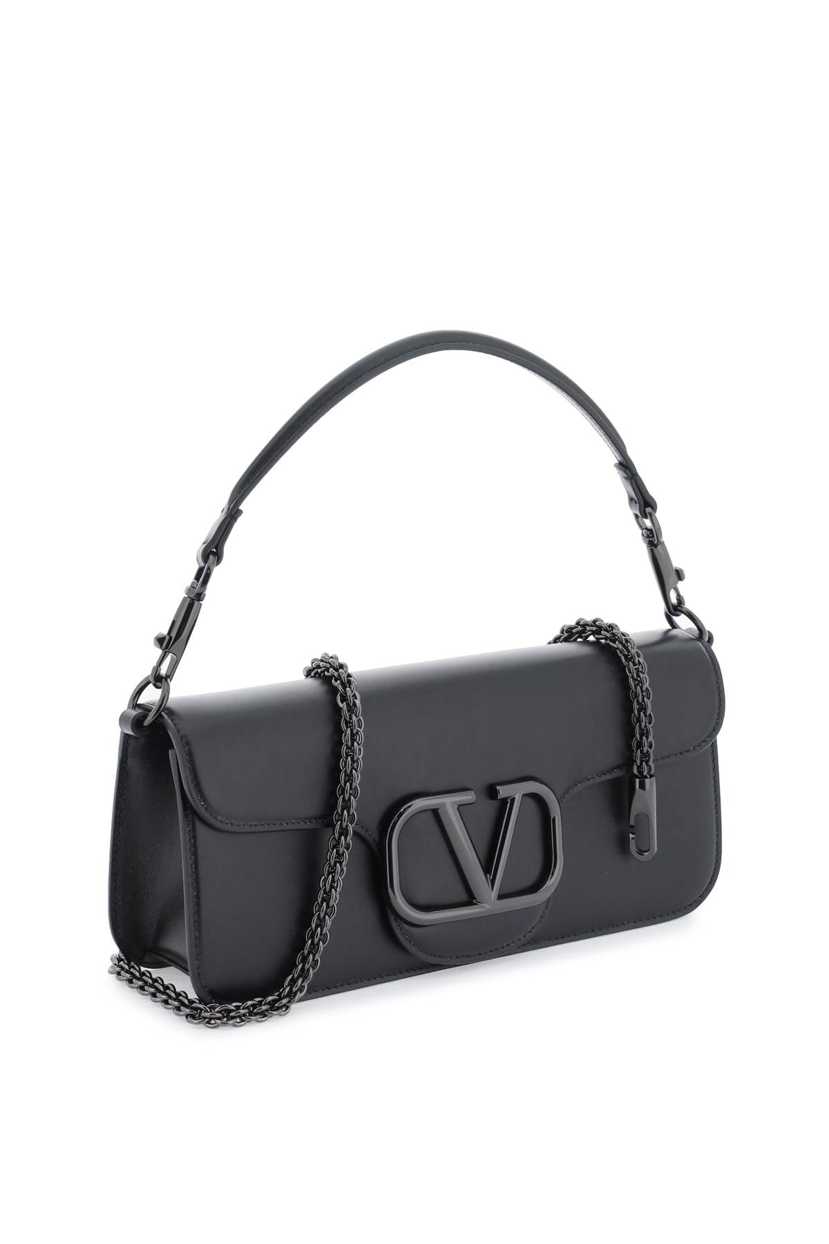 Shop Valentino Locò Smooth Leather Handbag By  Garavani In Black