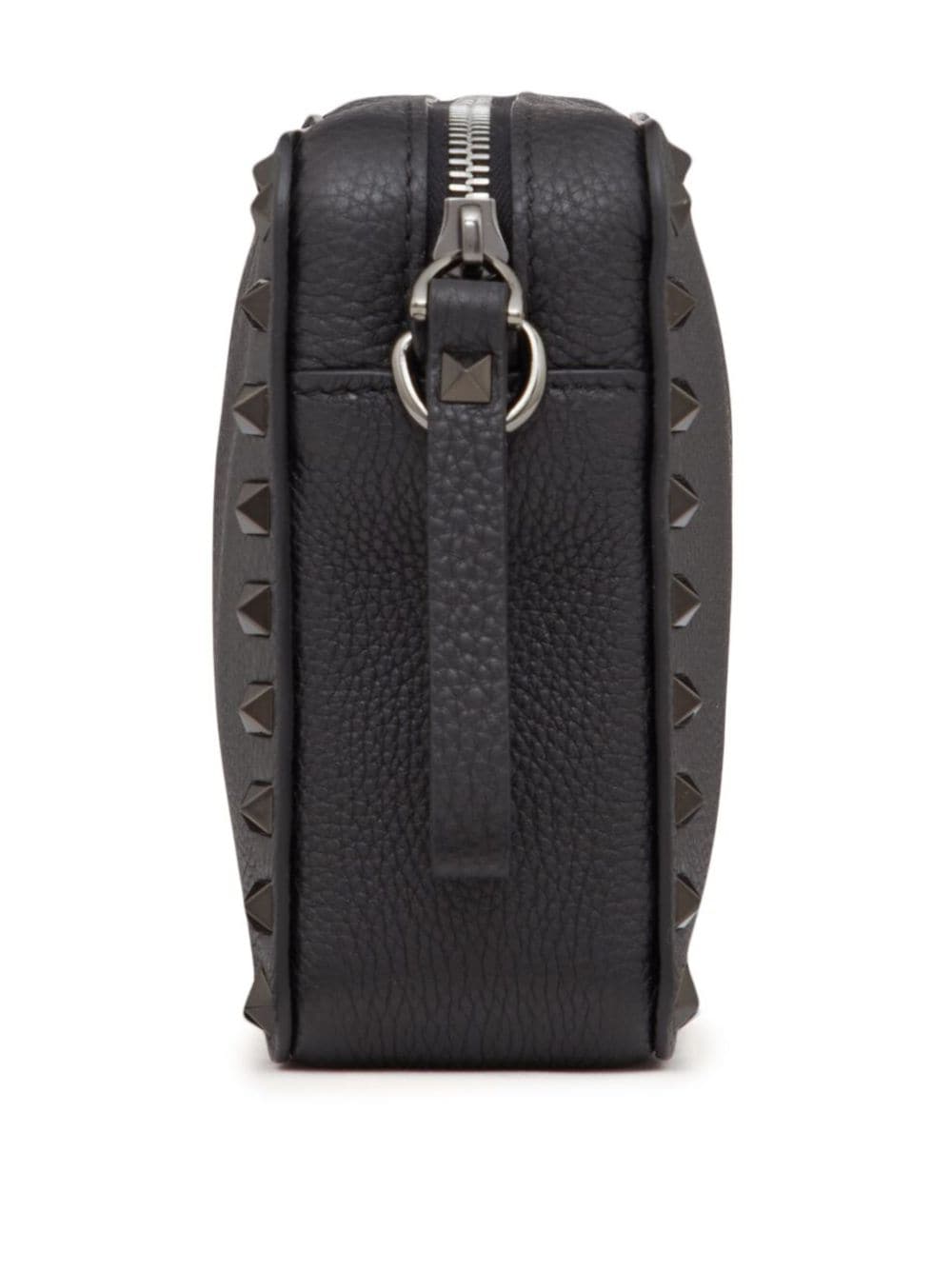 Shop Valentino Rockstud Leather Crossbody Handbag In Black