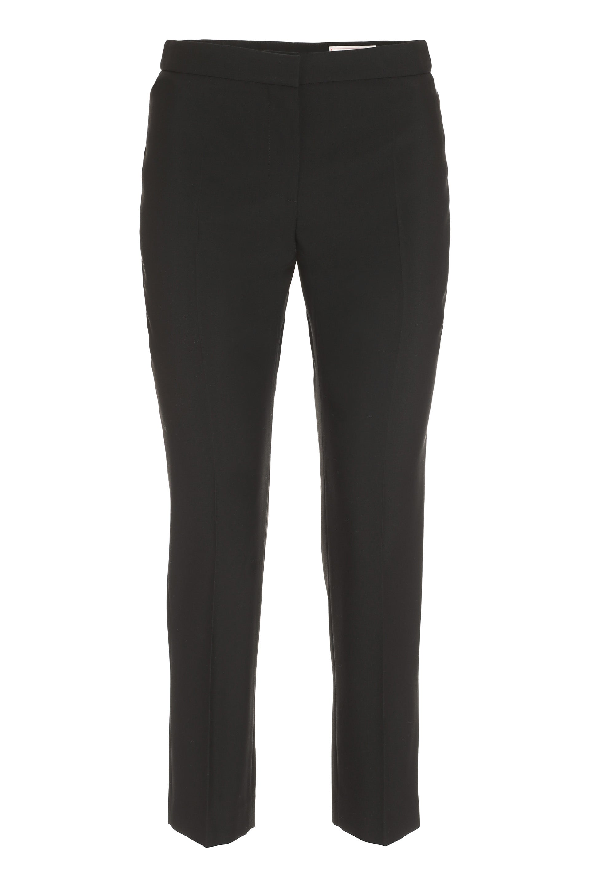Shop Alexander Mcqueen Black Tailored Cropped Trousers For Women