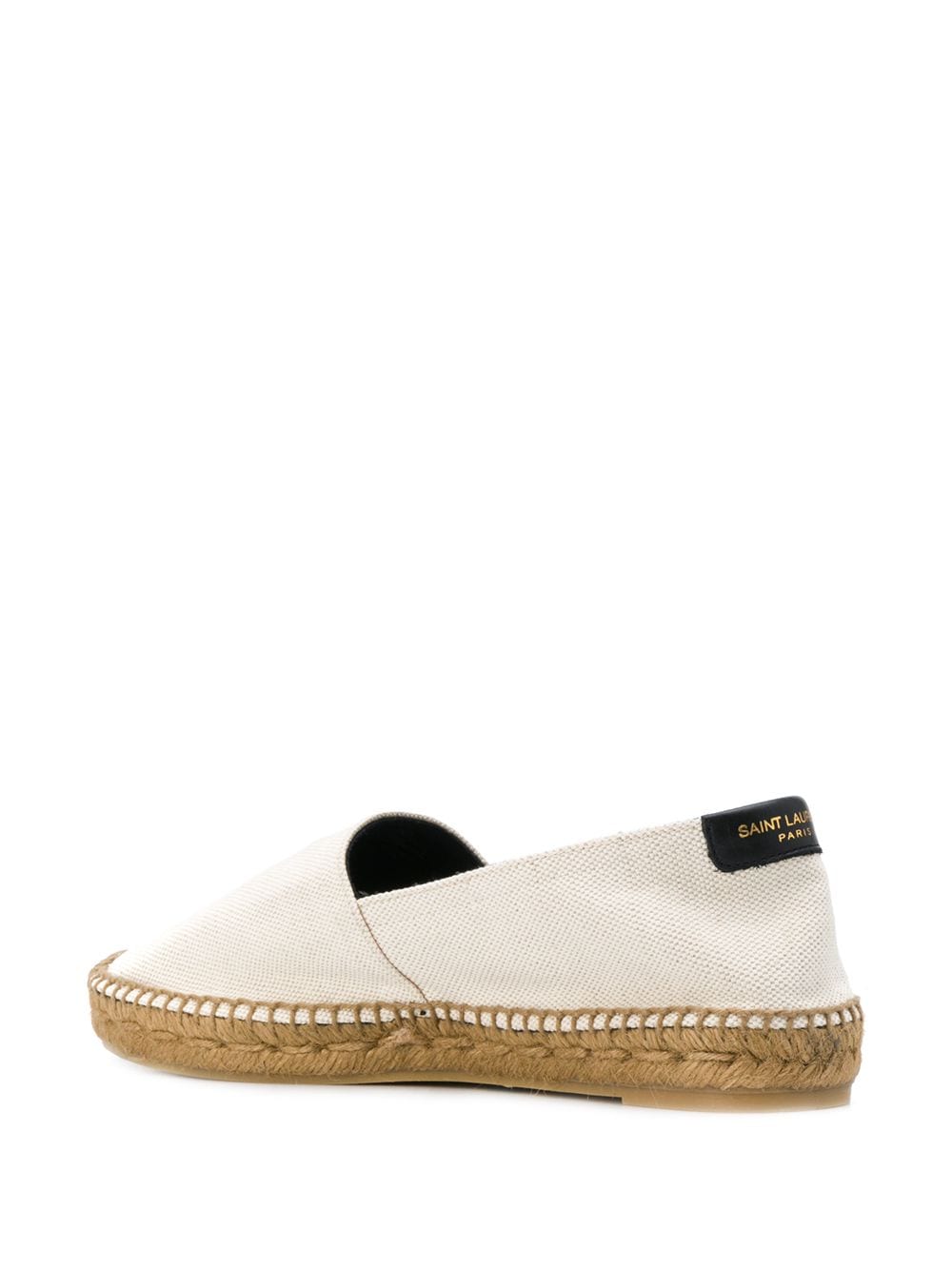 Shop Saint Laurent Sleek And Chic Ivory Logo-embroidered Espadrilles For Women | Ss24 Collection In Beige