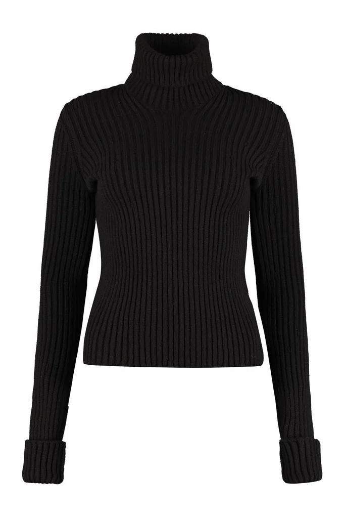 Bottega Veneta Ribbed Turtleneck Sweater In Black