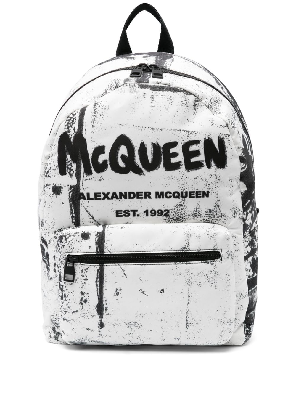 Shop Alexander Mcqueen Graffiti Metropolitan Backpack For Men In Black