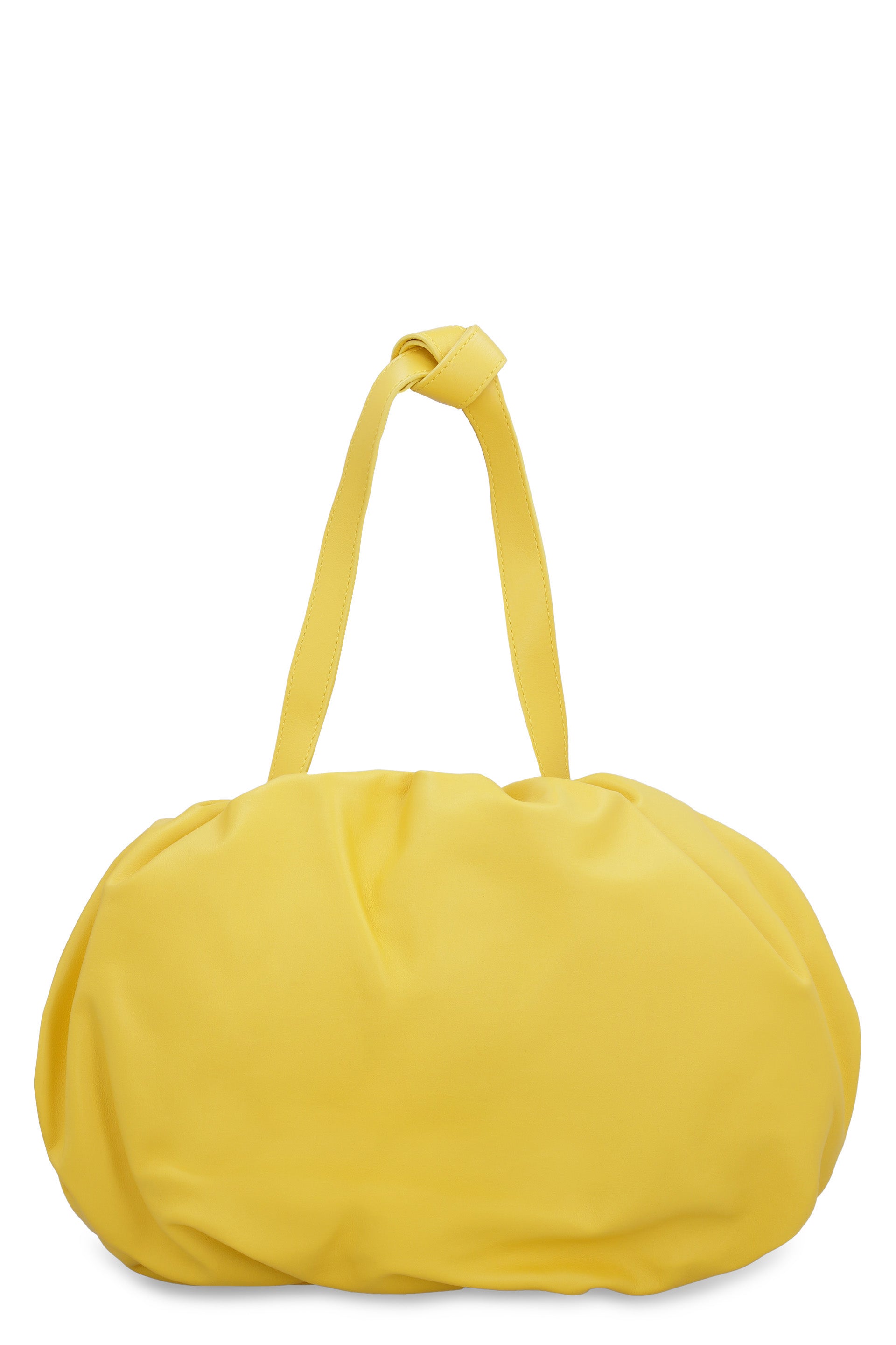 Bottega Veneta Luxurious Leather Handbag For Sophisticated Women In Yellow