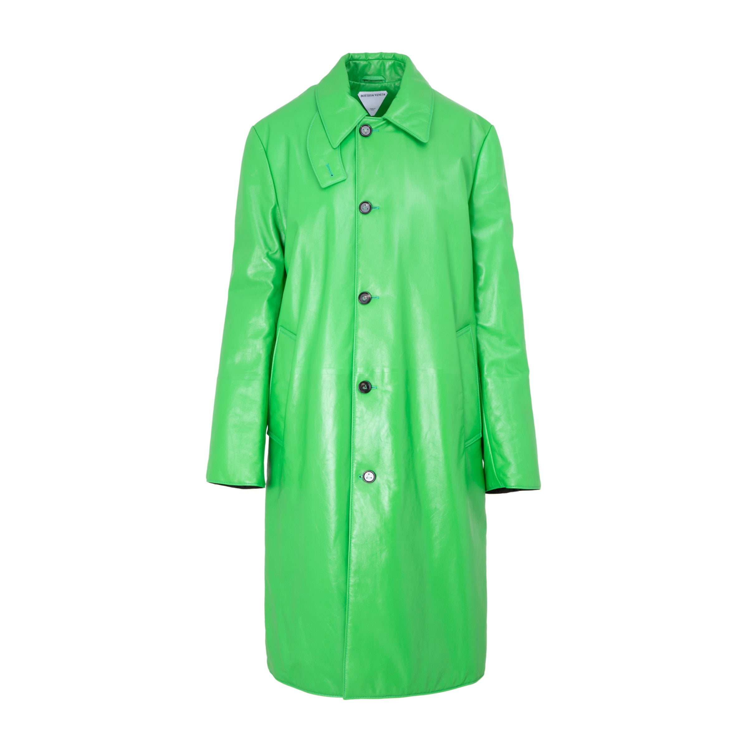 Shop Bottega Veneta Women's Padded Nappa Trench Jacket In Green For Fw24