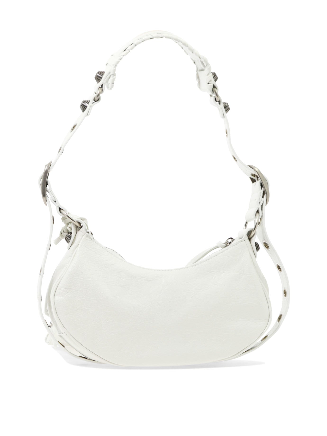 Shop Balenciaga Le Cagole Crossbody Handbag In White