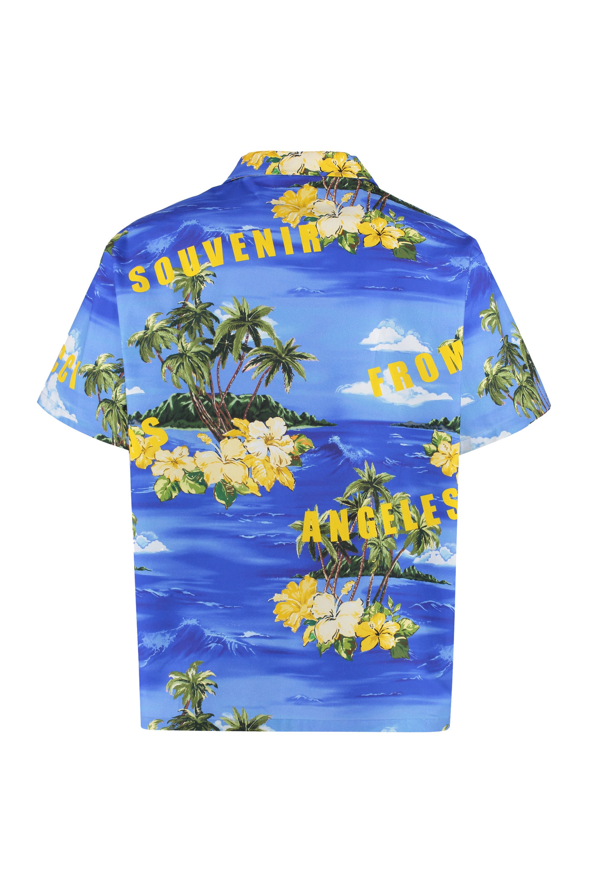 Shop Gucci Multicolor Printed Bowling Shirt For Men