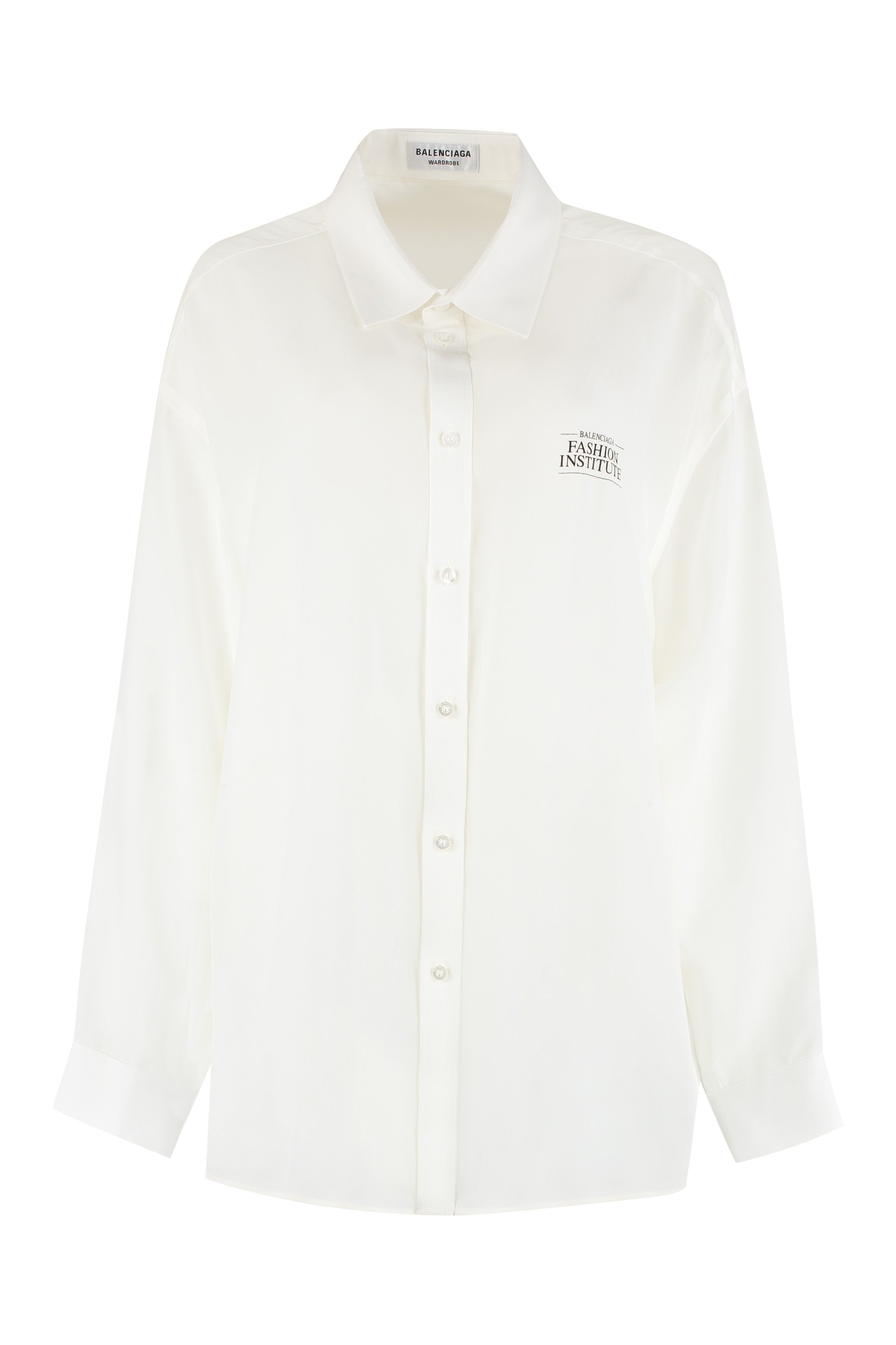 Balenciaga White Silk Shirt For Women