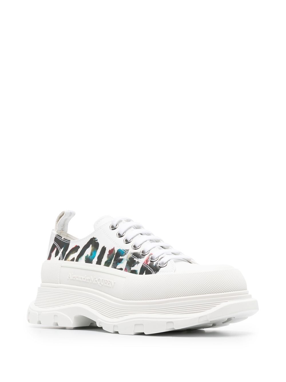 Shop Alexander Mcqueen Sleek Lace-up Fashion Sneakers For Men In White