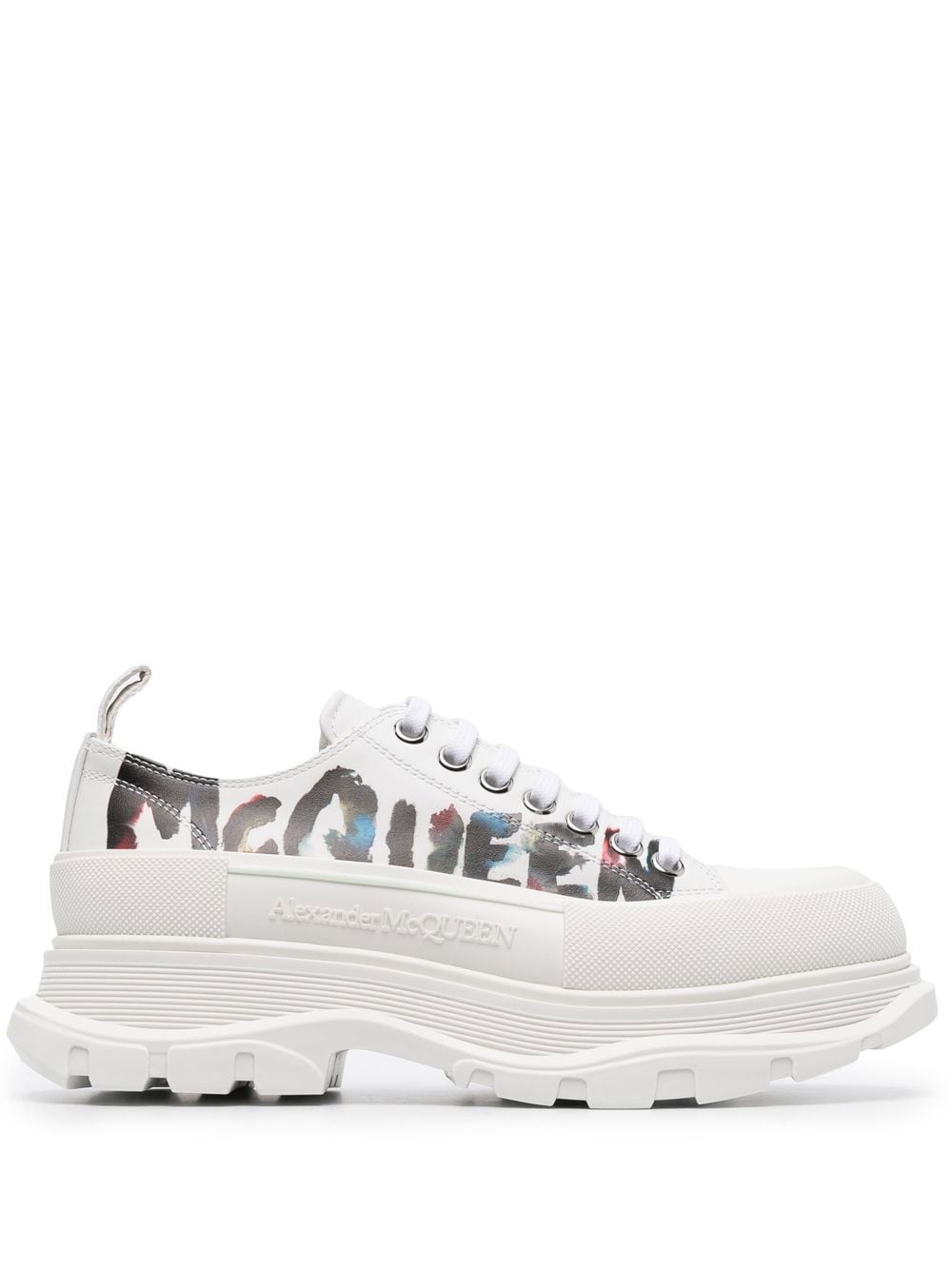 Alexander Mcqueen Sleek Lace-up Fashion Sneakers For Men In White