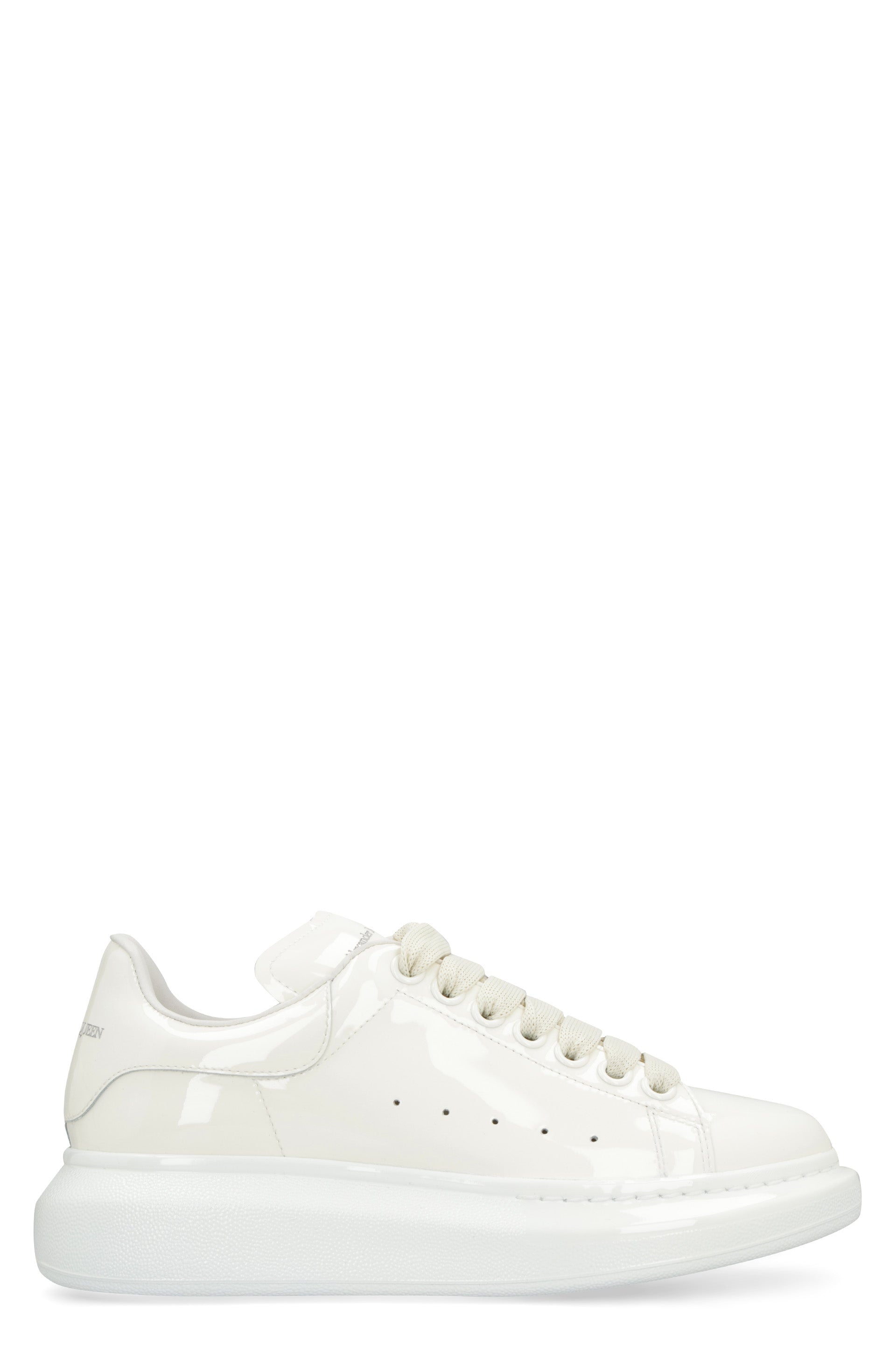 Shop Alexander Mcqueen Chunky Sole White Leather Sneakers For Women