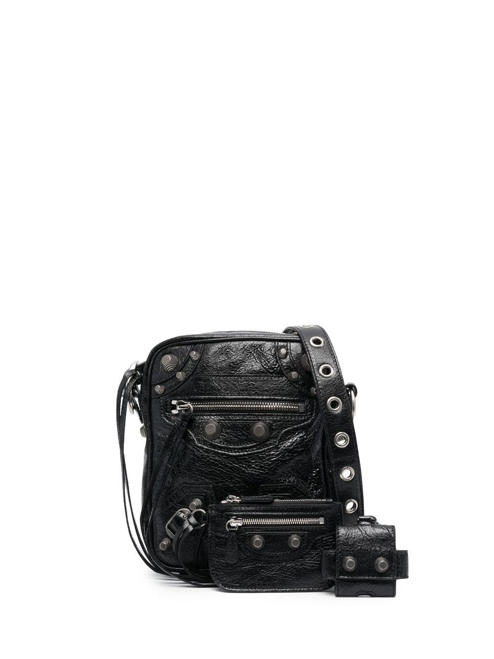 Shop Balenciaga Stylish Black Leather Crossbody Handbag For Men
