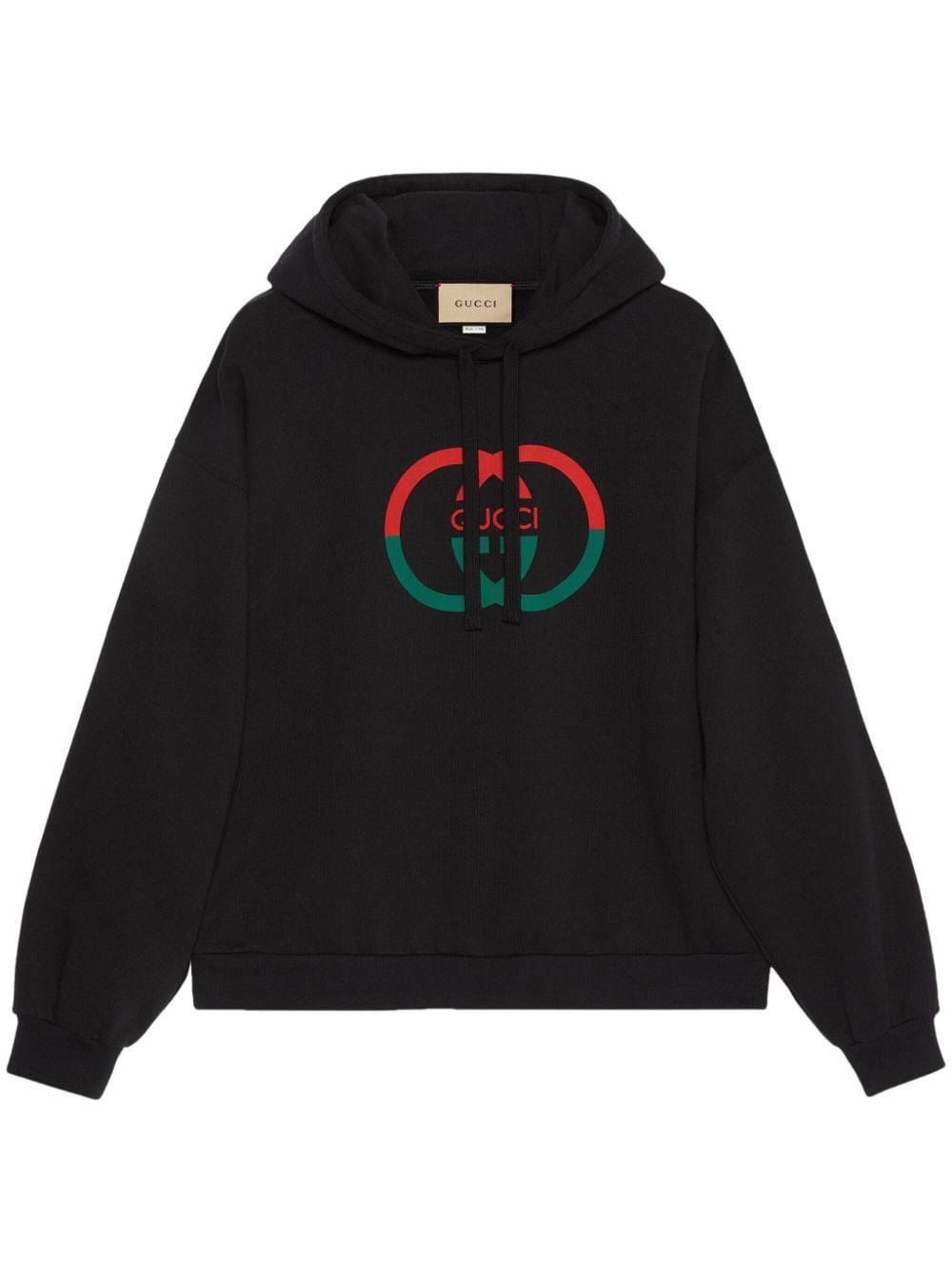 Shop Gucci Men's Black Cotton Hoodie For Ss24