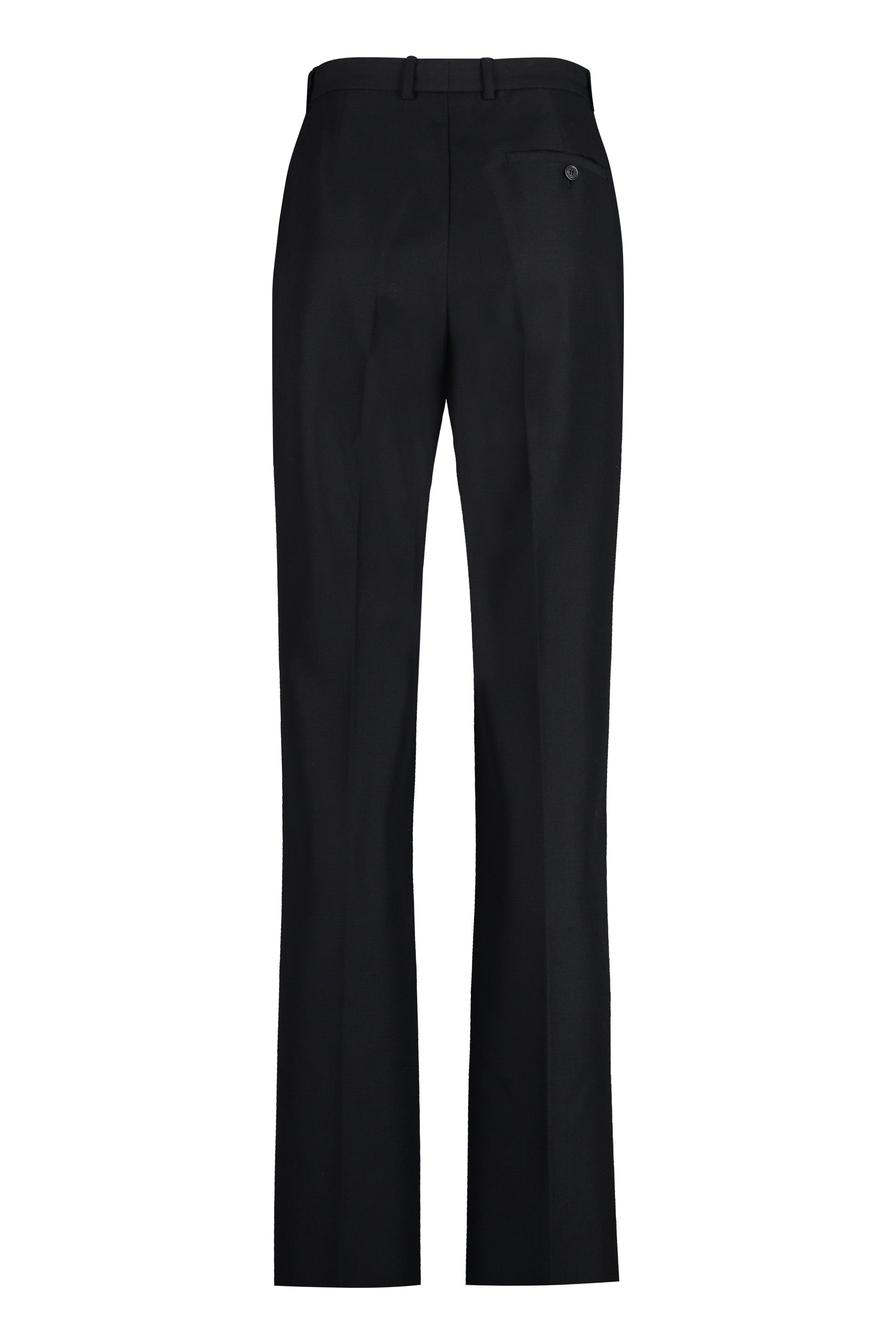 Shop Balenciaga Women's Wool Trousers In Black