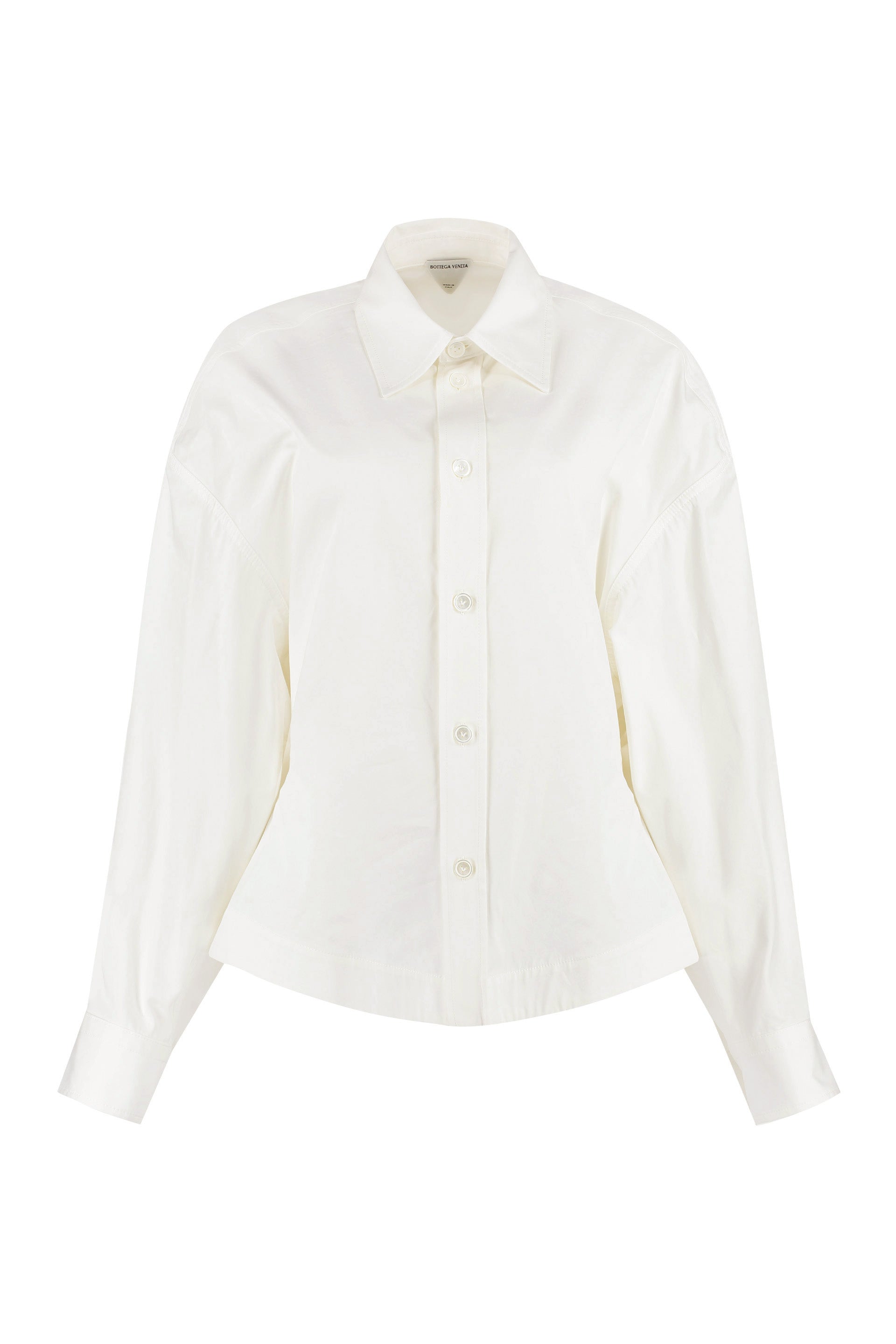 Shop Bottega Veneta Classic White Cotton Shirt For Women In Ivory