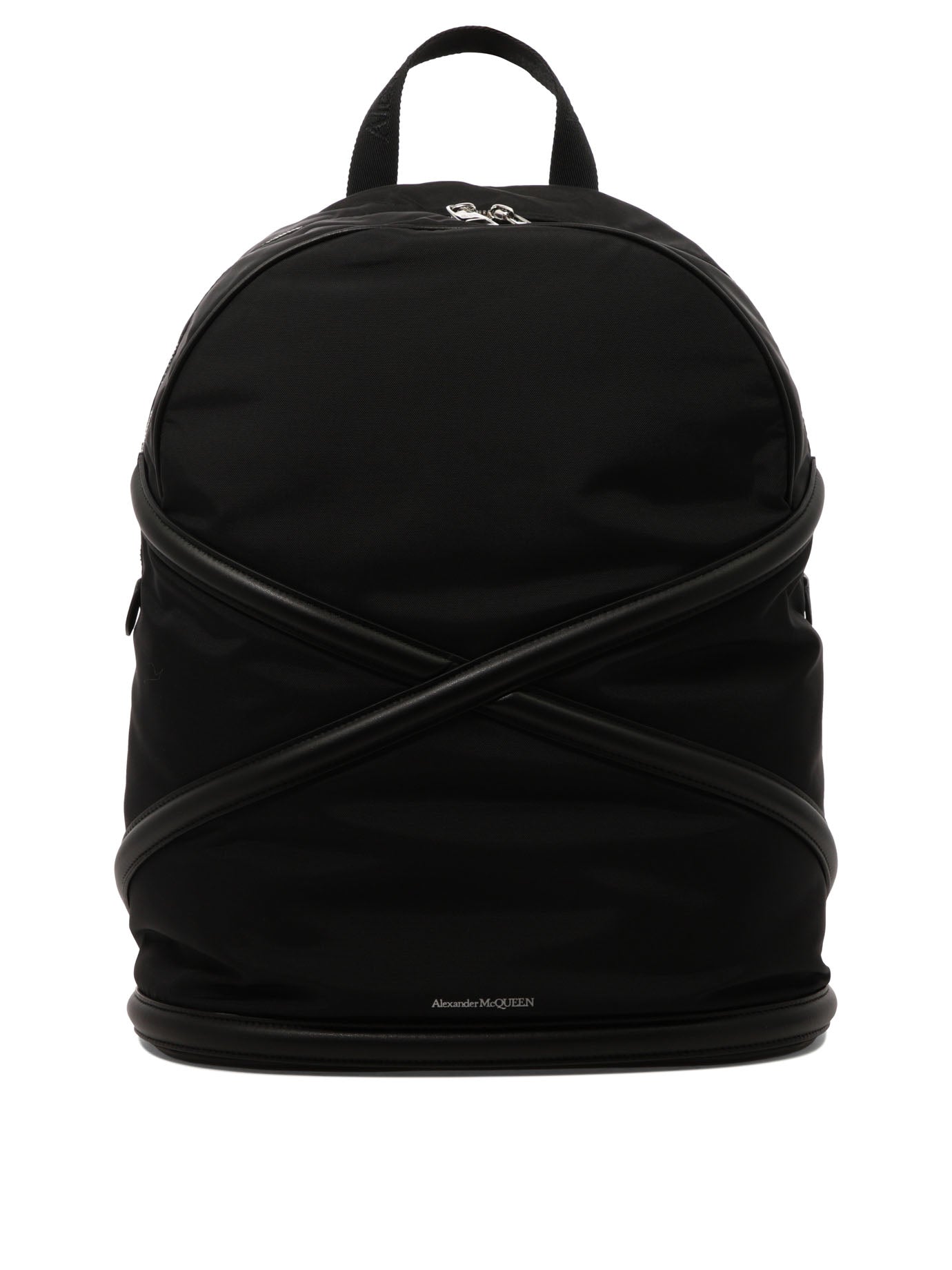 Shop Alexander Mcqueen Black Nylon Harness Backpack For Men