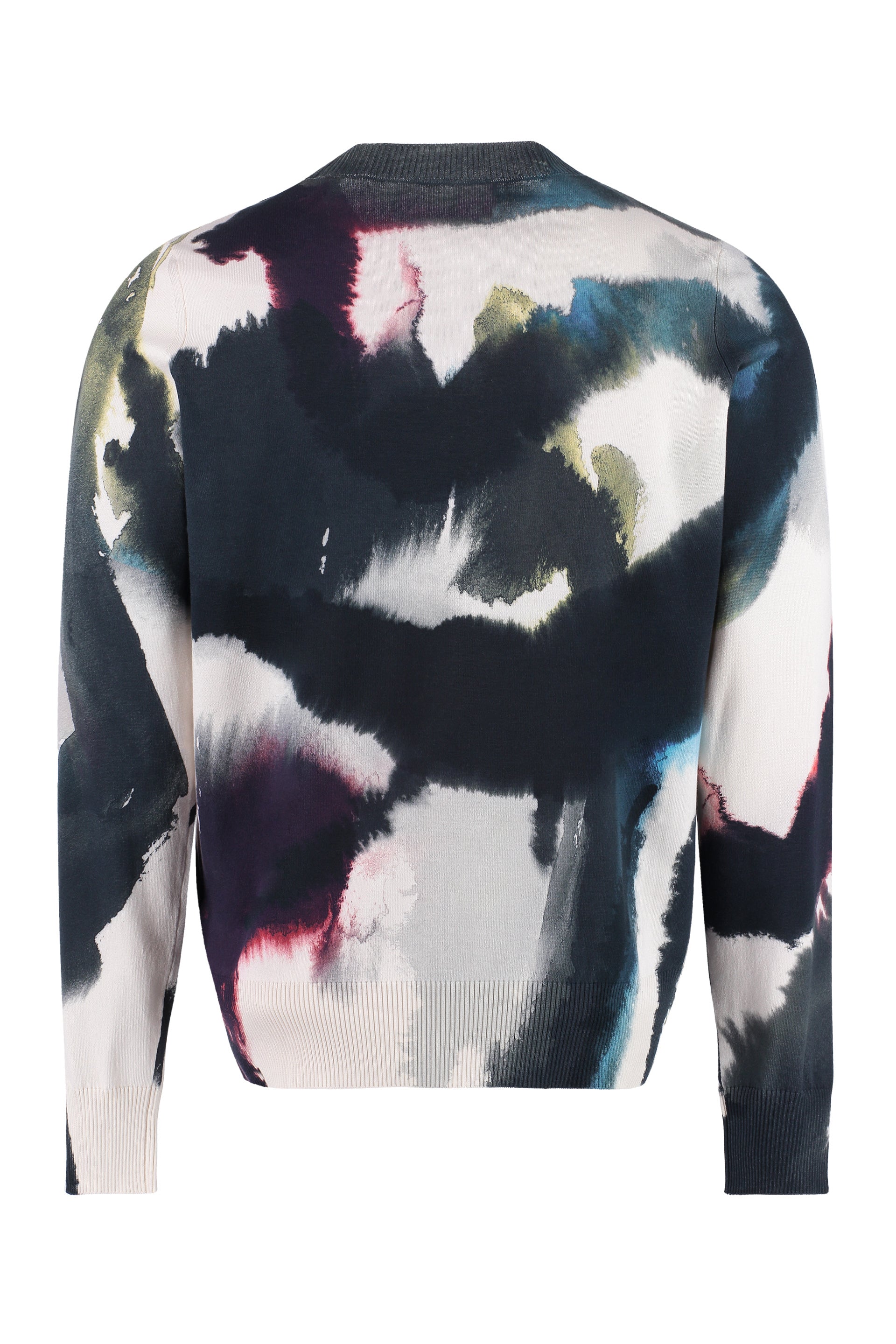 Shop Alexander Mcqueen Multicolor Cotton Crew-neck Sweater For Men