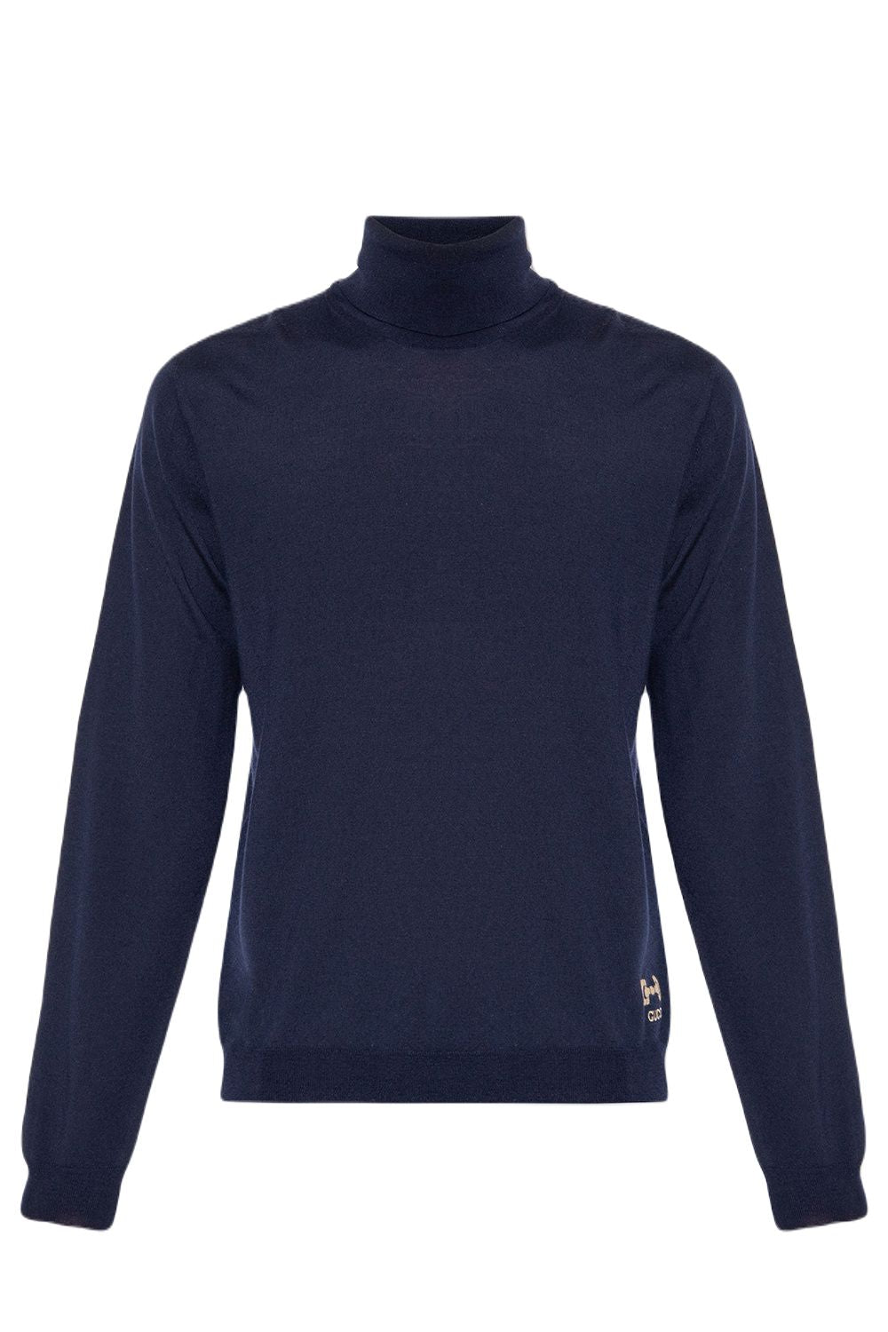 Gucci Men's Blue Wool Turtleneck Sweater For Ss23
