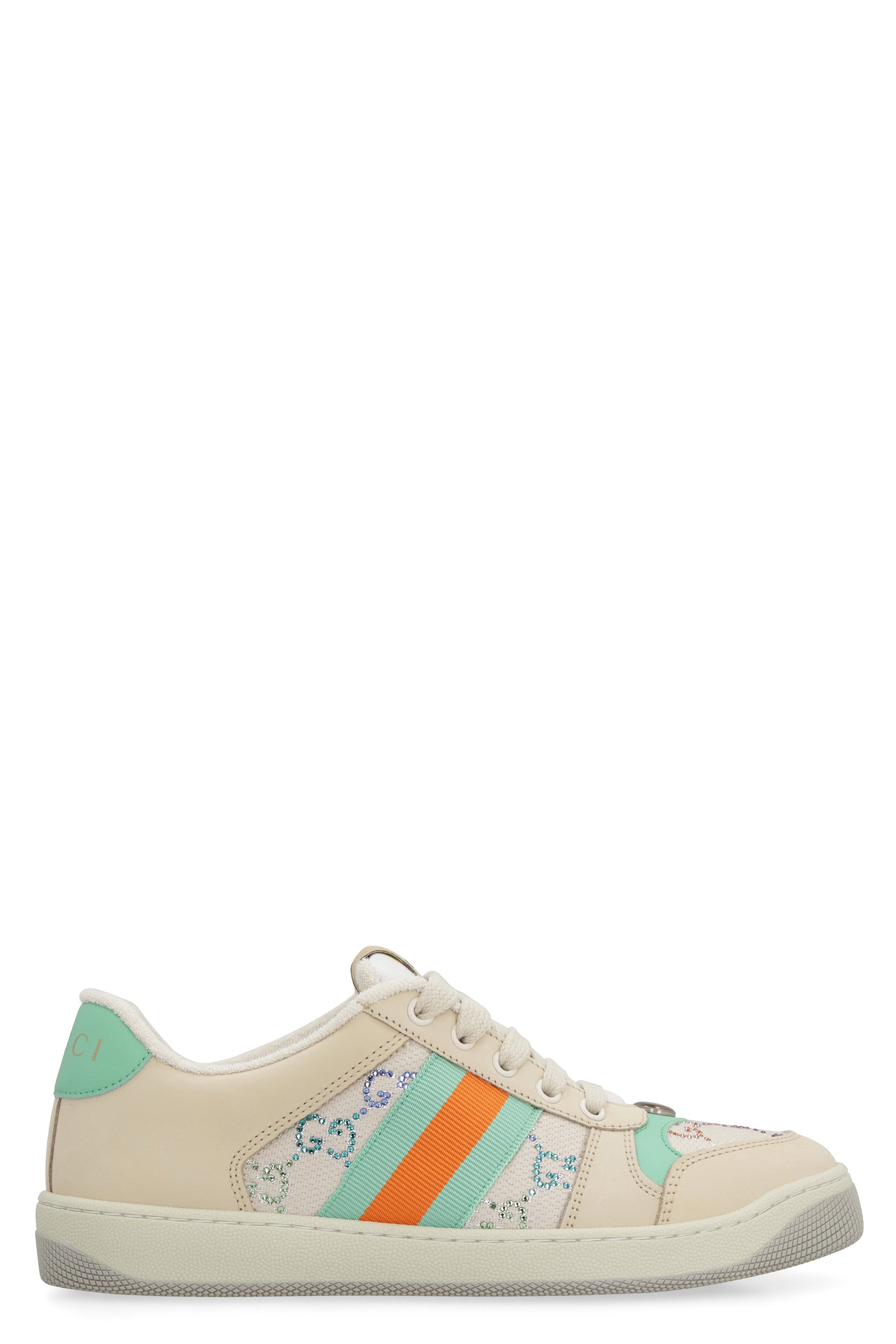 Gucci Sparkling Silver Sneakers For Women