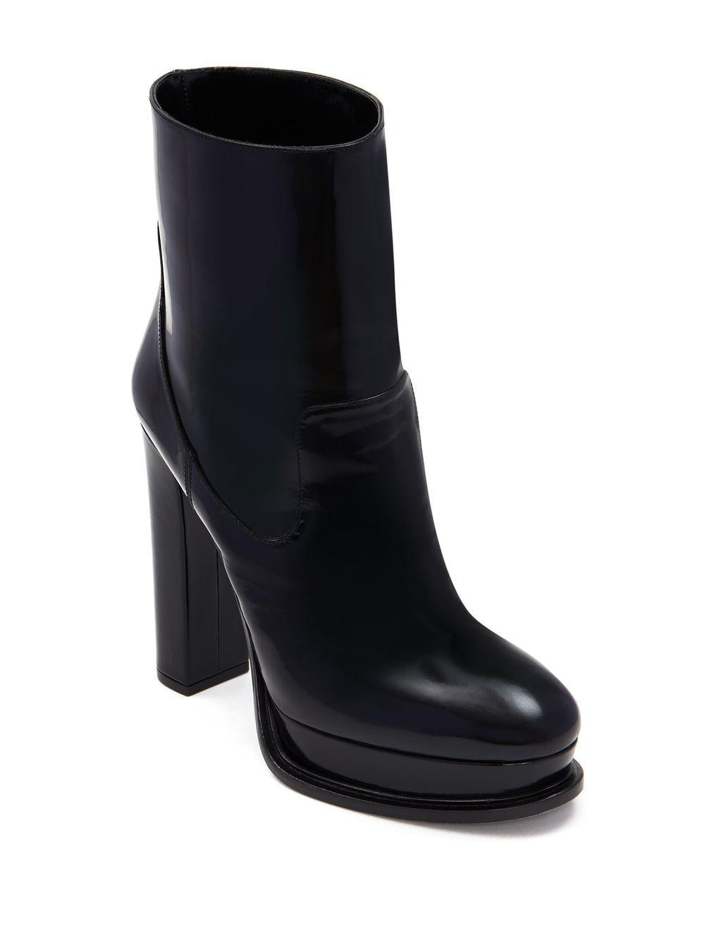 Shop Alexander Mcqueen Stunning Black Ankle Boots For Women