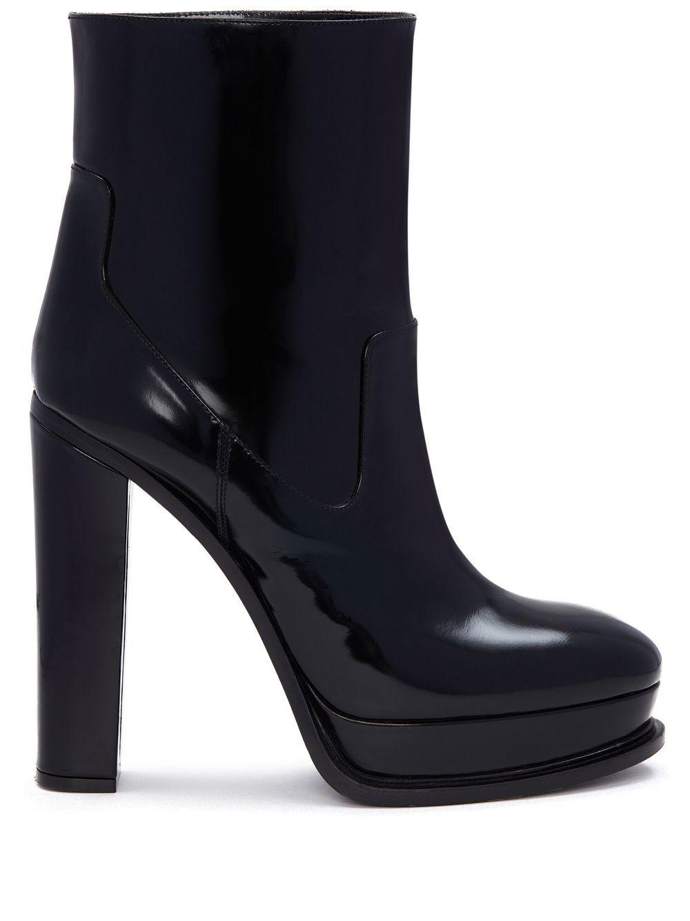 Shop Alexander Mcqueen Stunning Black Ankle Boots For Women