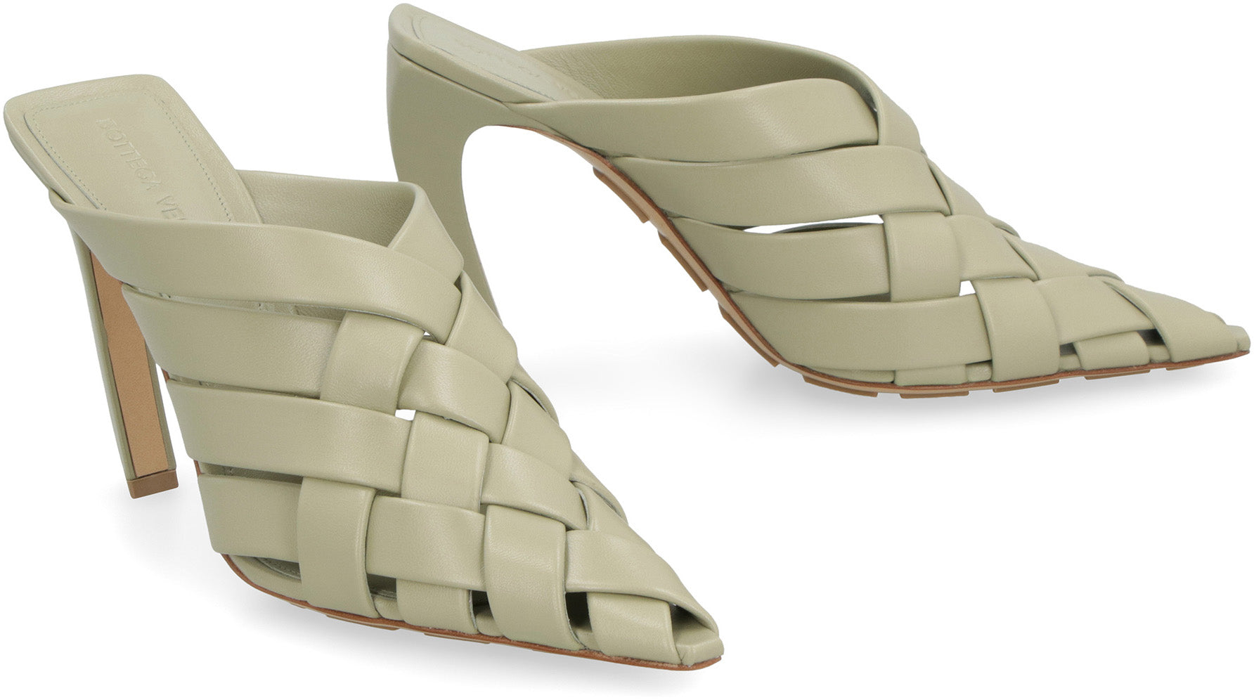 Shop Bottega Veneta Black Alfie Sandals With All-over Intreccio Pattern